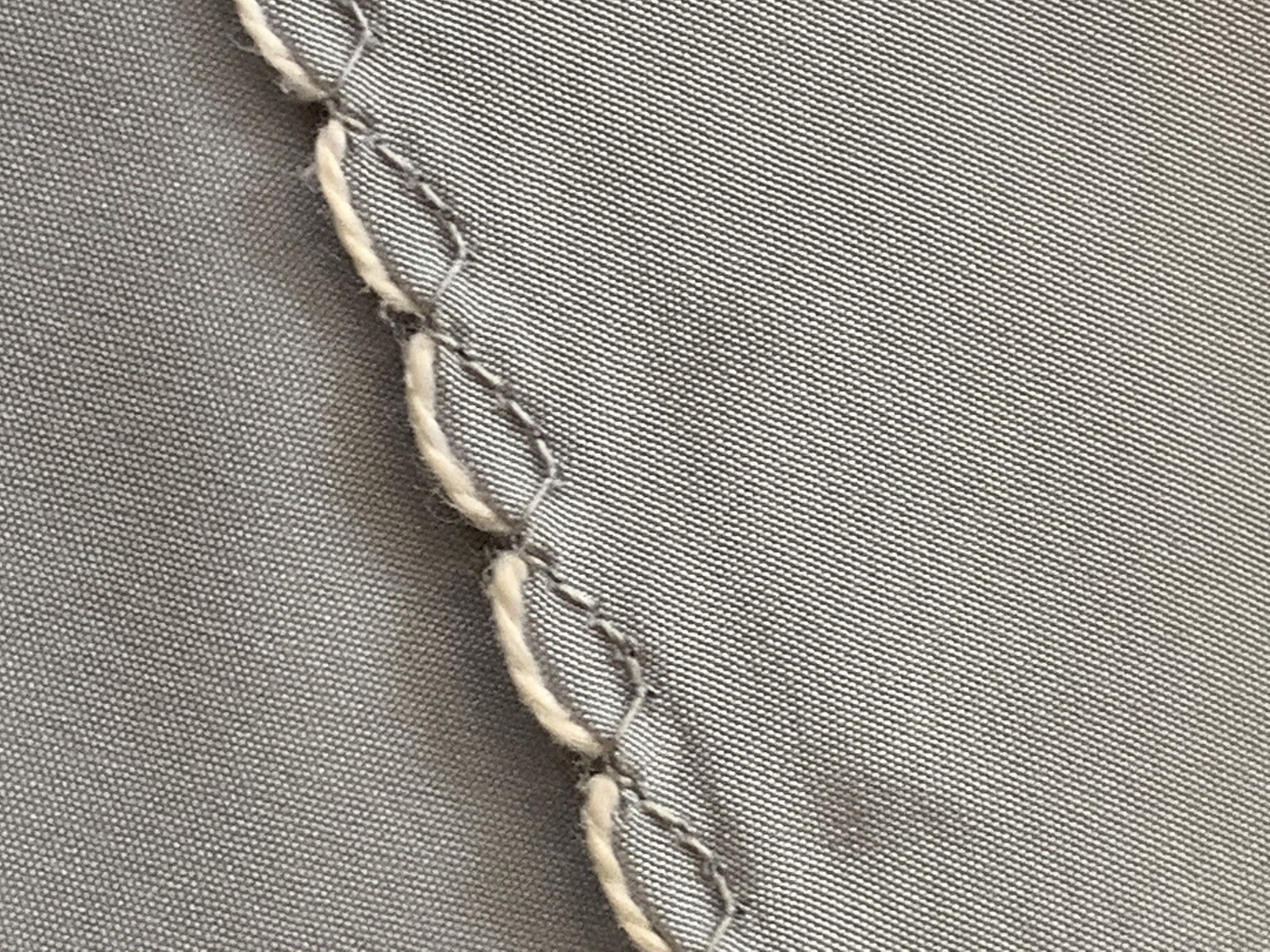 Vtg Silver Gray Applique Cut Out Half Slip Side Slits Union Lady Lynne- Large