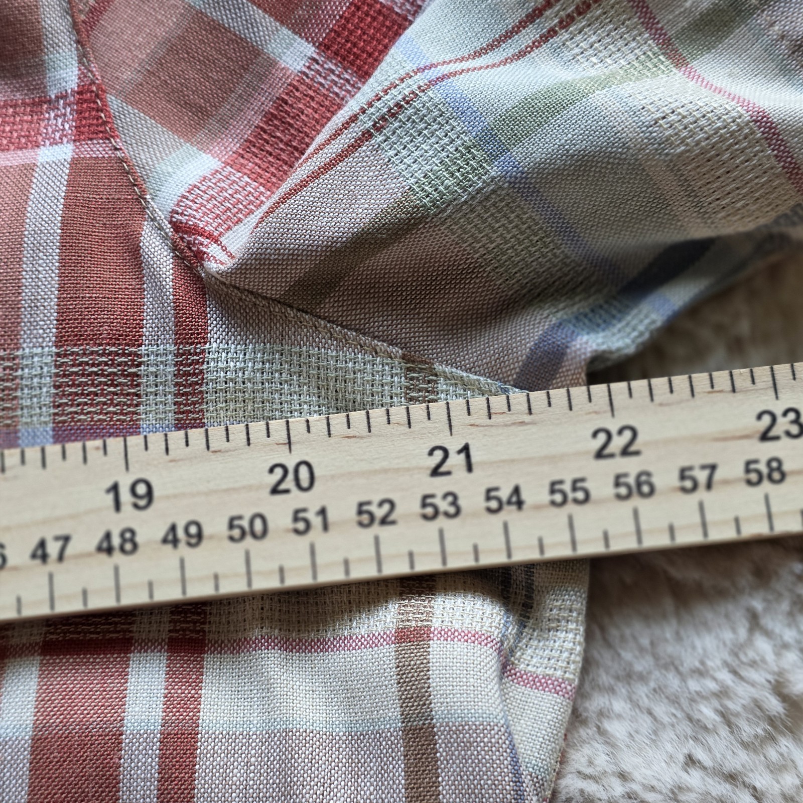 Vintage 90s Koret Plaid 2 Piece Matching Set Women Blouse Culotte Shorts Country