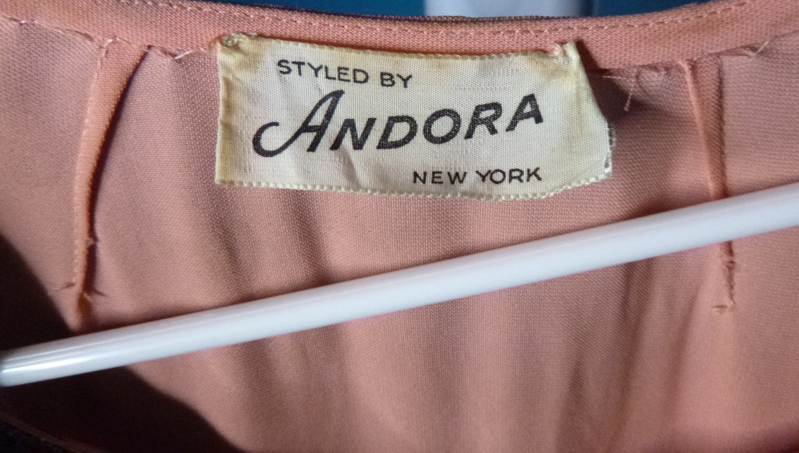 Vtg 1940s Andora New York Peach Rayon Evening Gown VOLUP Sz XL **TLC**