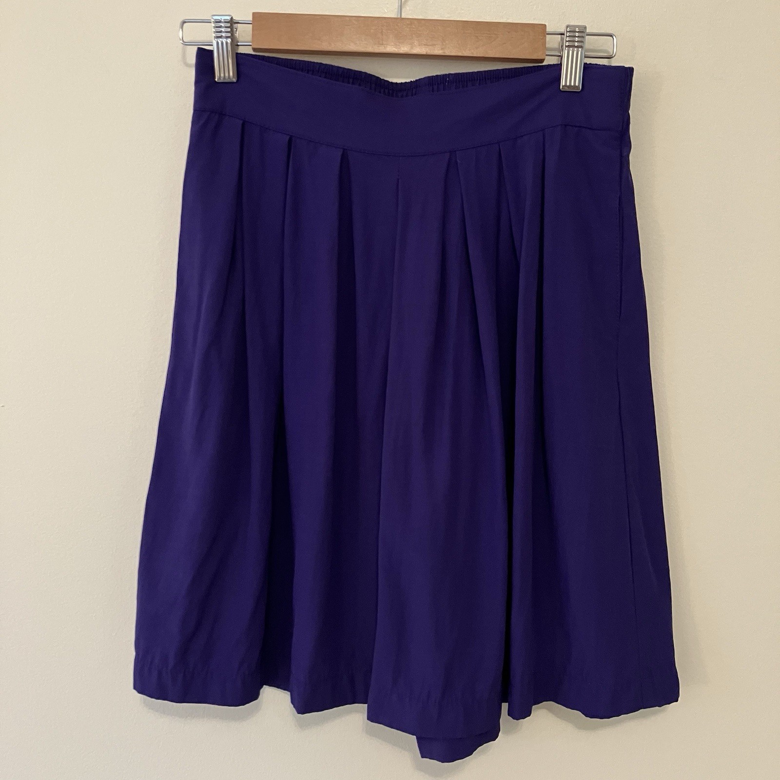 VTG The Limited Women’s Sz. L High Waist Pleated Rayon Shorts Mom Purple Preppy