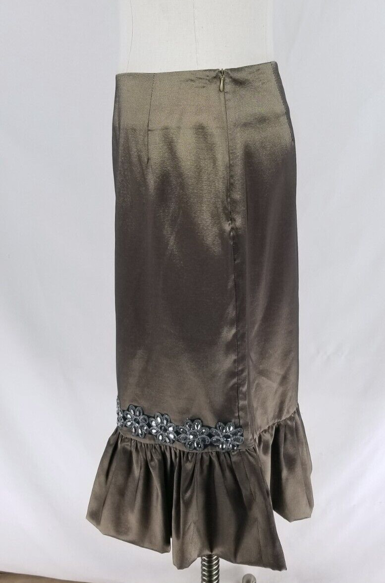 NWT Vtg Rossi Roma Italy Women Size S Silk Blend Skirt Long Sleeve Jacket Bronze