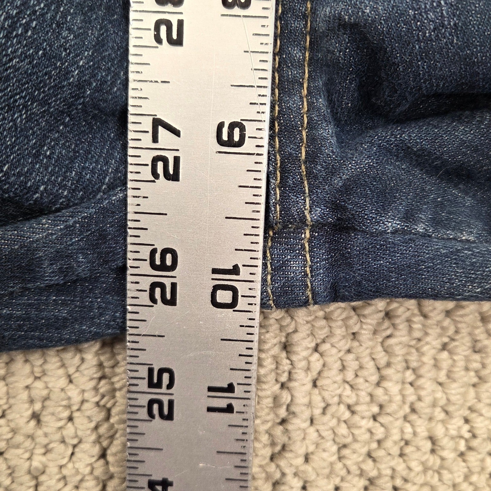 7 For All Mankind A Pocket Bootcut Jeans Dark Wash Blue Denim Womens 32×28.5 Y2K