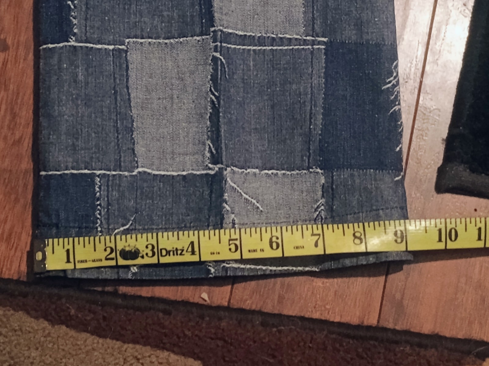 70s Hippie Vintage Rapper Jeans Patchwork Denim