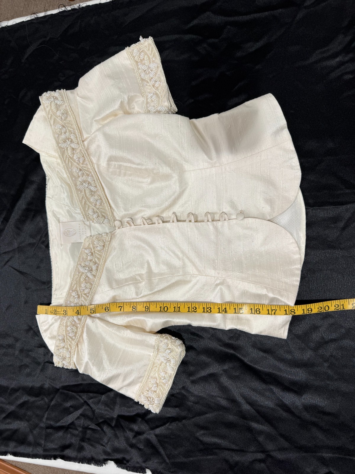 Vintage Romantic Beaded Ivory Blouse Skirt Set Watters Watters Bridal Top Sz 2/4