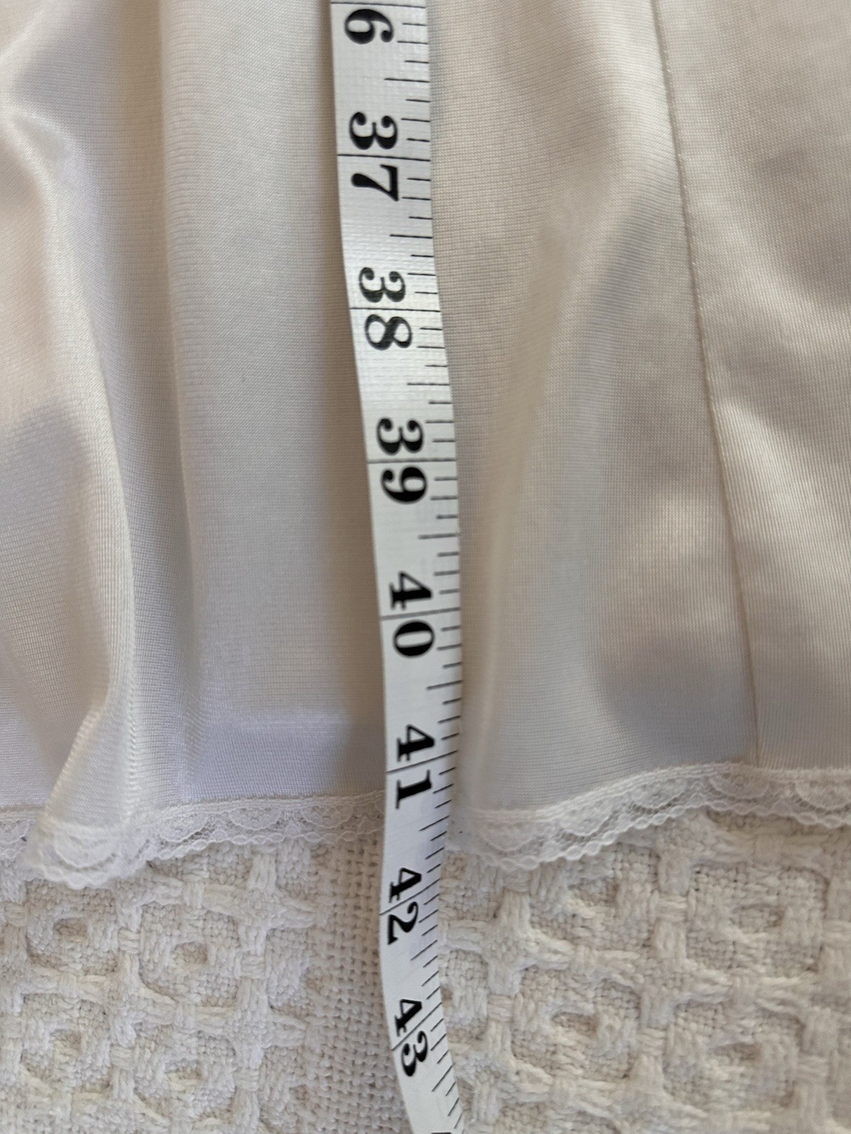Vintage Maidenform Something Special Slip Dress Womens Sz 36 White Lace ILGWU