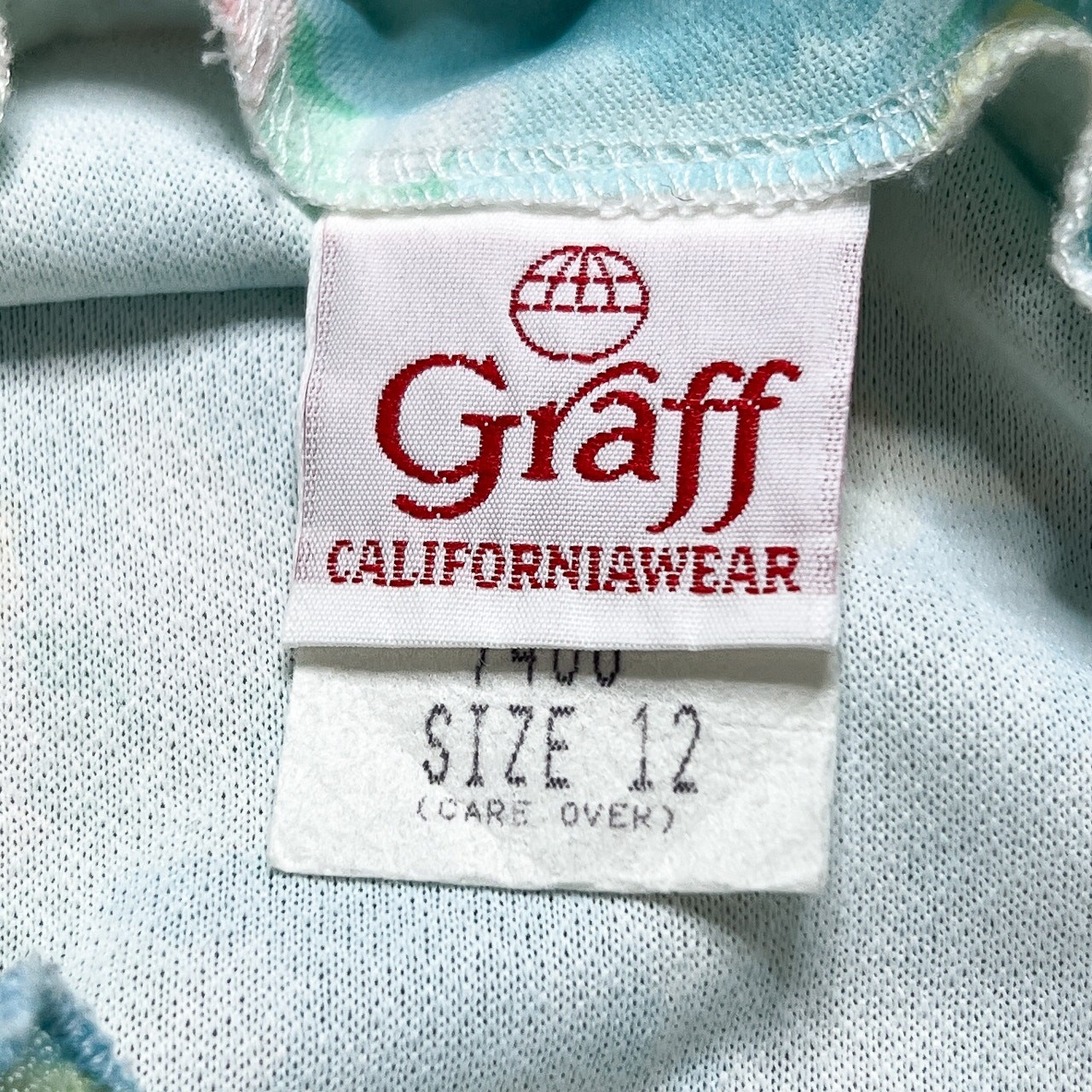 Vintage 70s Graff California Wear Floral Polyester Blouse Multicolor Pastel Boho