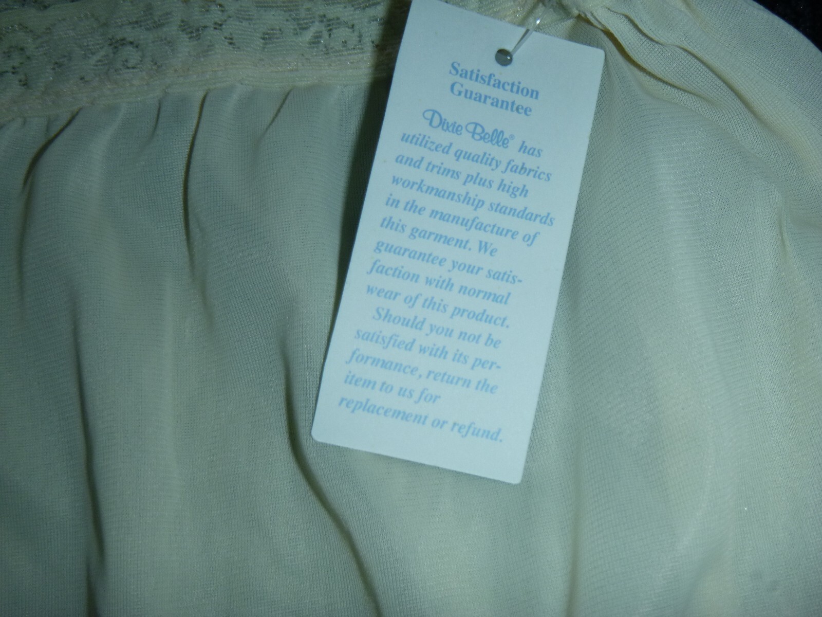 NOS Vtg Dixie Belle Off White Nylon Granny Panties Mushroom Gusset Sz 9