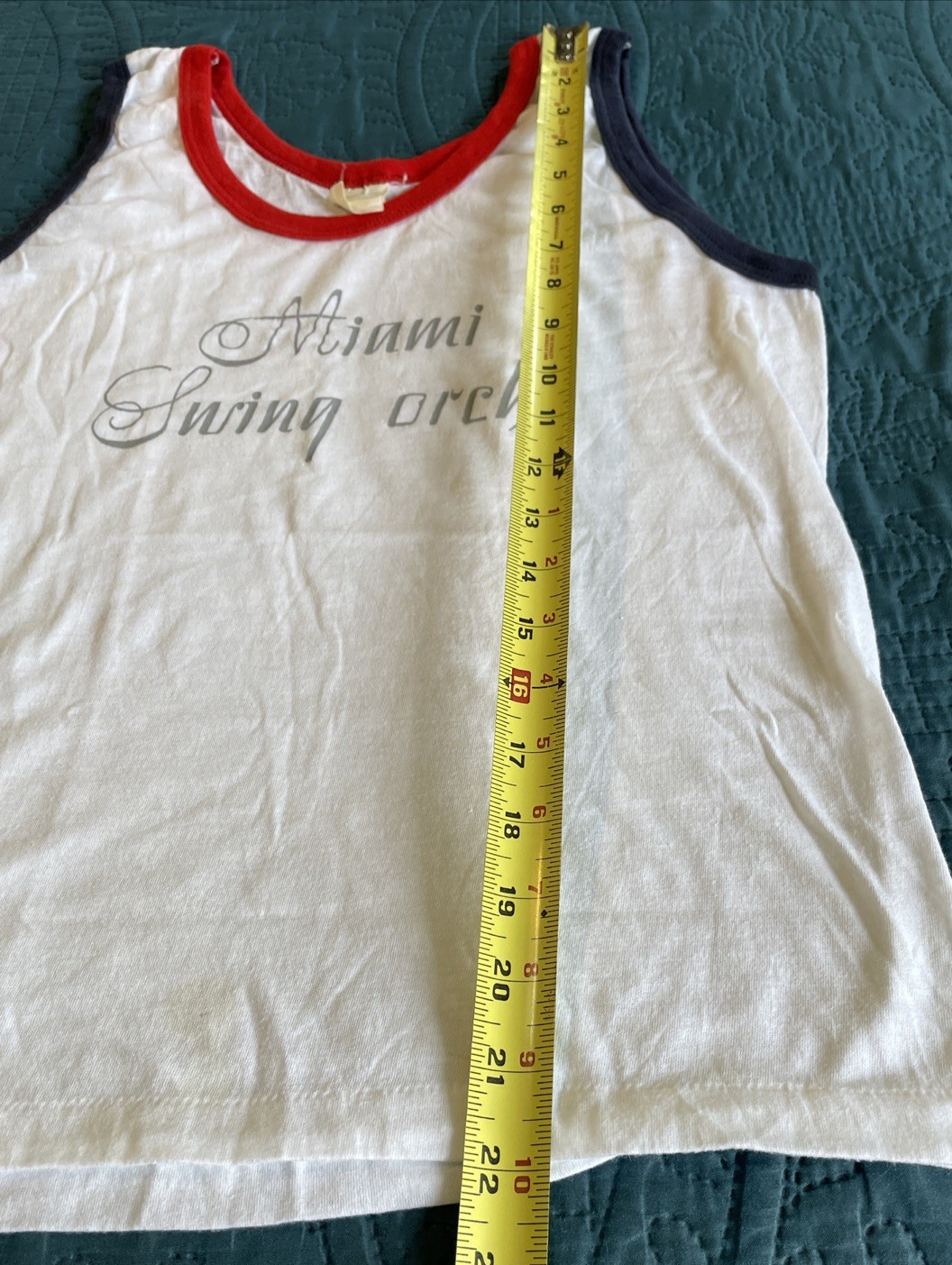 VTG 70&rsquo;s 1970s ringer tank top, women’s, small, a few small stains
