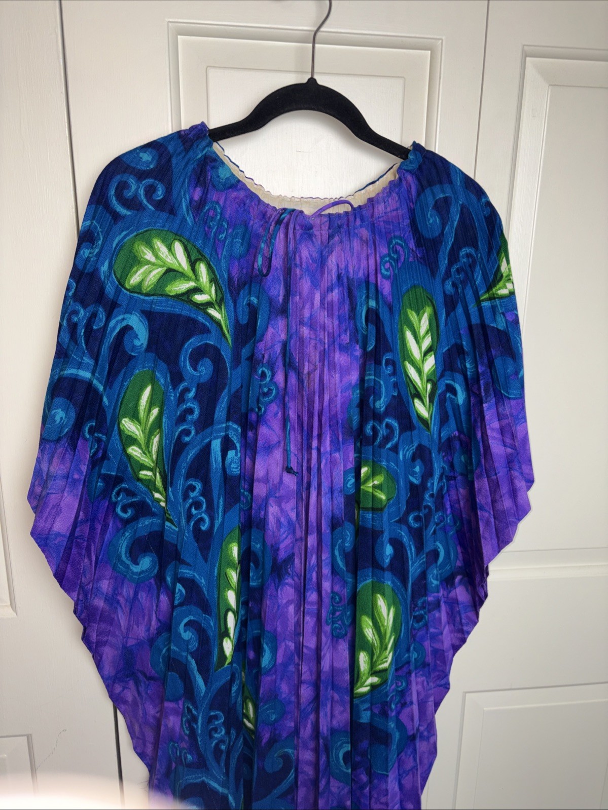 Kamehameha Women Dress Vtg 60s Floral Hawaiian Muumuu Made In Hawaii purple OS