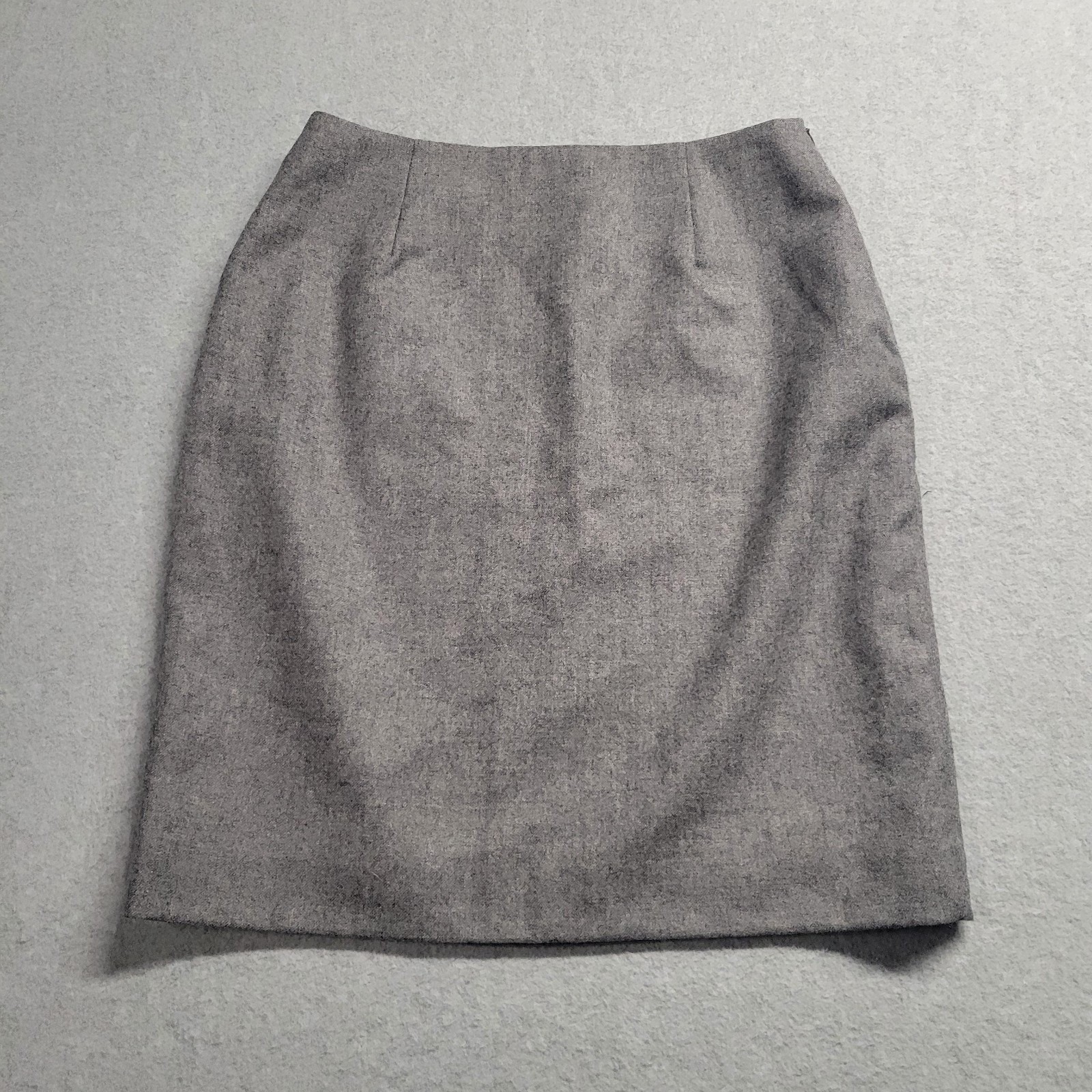 Abercrombie & Fitch Vintage Gray Worsted Wool Pencil Skirt Size 12 Made in USA