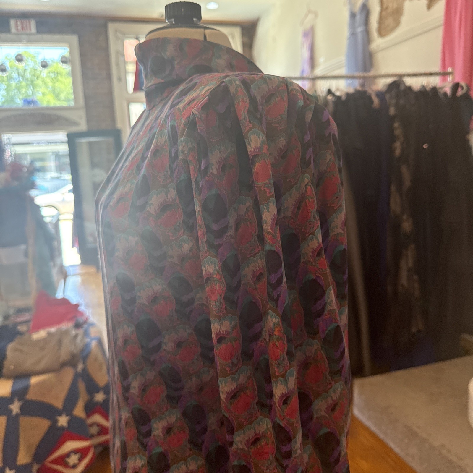 100% silk emanuel ungaro vtg drop waist dress sz 6 fabric made in italy