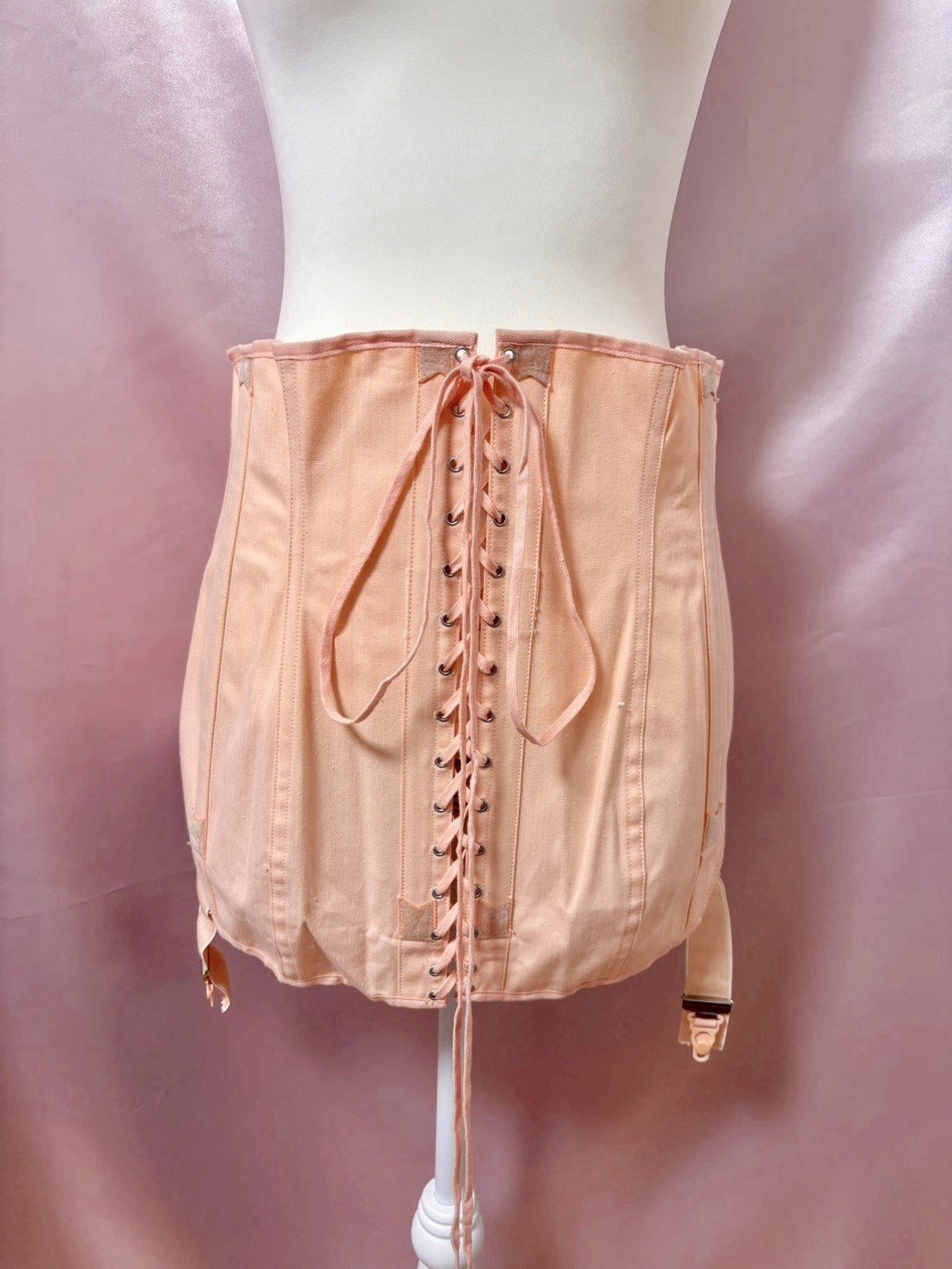 Vintage 1950s Christa Leibbinde Corset Garter Laceup Made in Germany