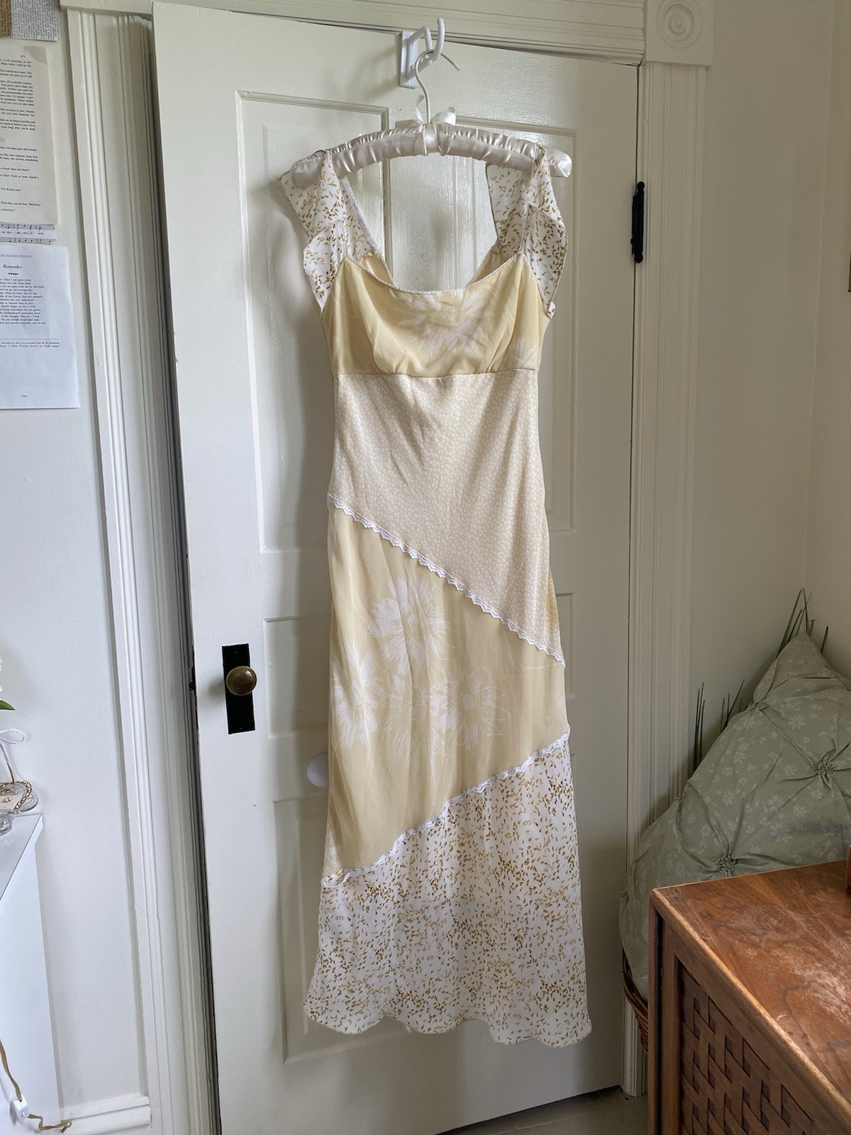 NWT 90s Jonathan Martin for Sears Floral Maxi Dress, Size 7 (see description)