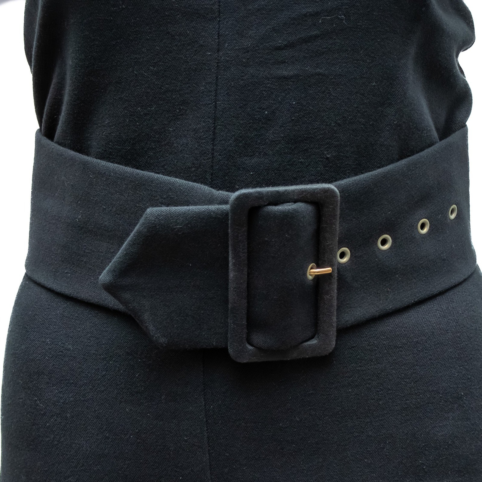 Vintage Byblos Black Belted Jumpsuit Sleeveless Made In Italy IT 38 US 2