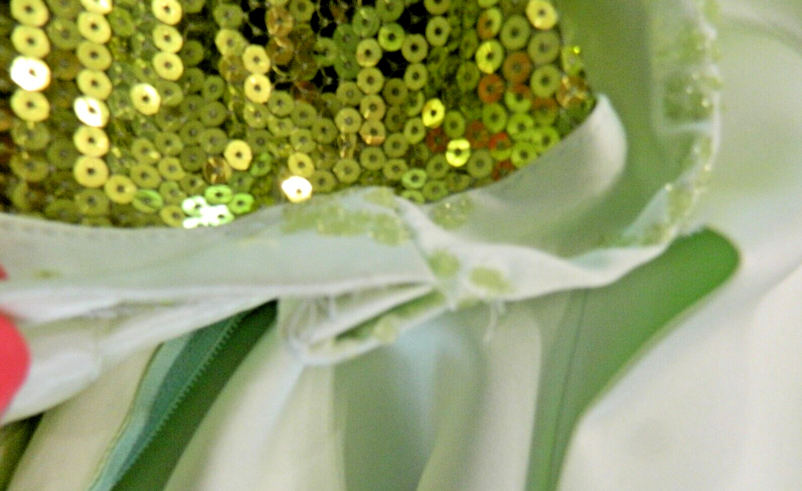 Vtg. Zum Zum Lime Green Sequin Special Occasion Prom Dress sz 5/6