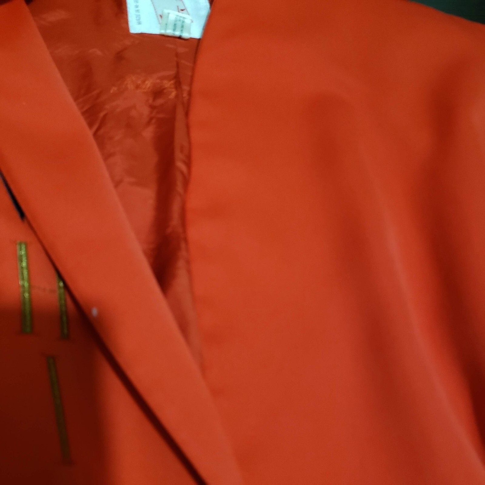 Vtg Mondi Red Wool Blend Cropped Embroidered Jacket Cardigan Germany 44/US L/XL