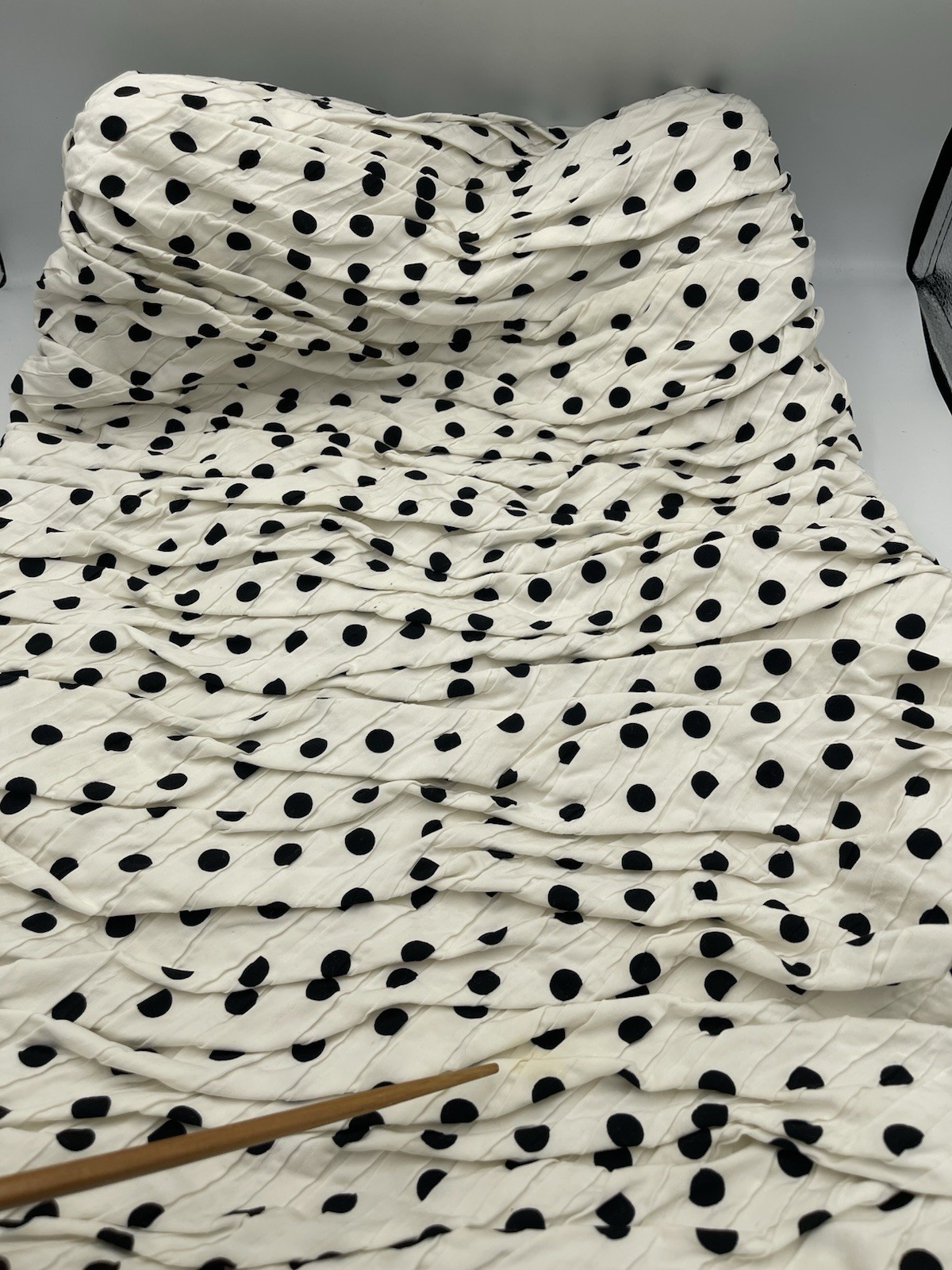 Vintage Emanuel Ungaro Polka Dot Strapless Dress & Jacket Womens Size 12 Ruched