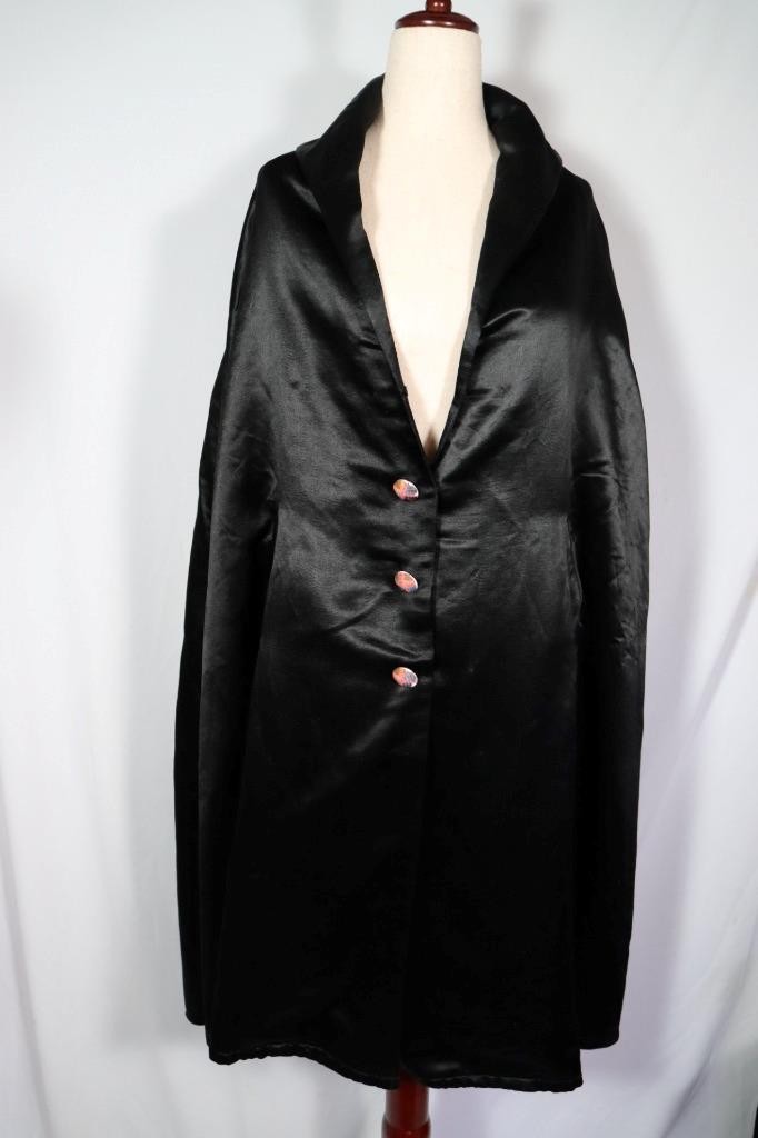Rare Antique Edwardian 1910&rsquo;s Silk Satin Opera Cape Size Medium-Large Exc Cond