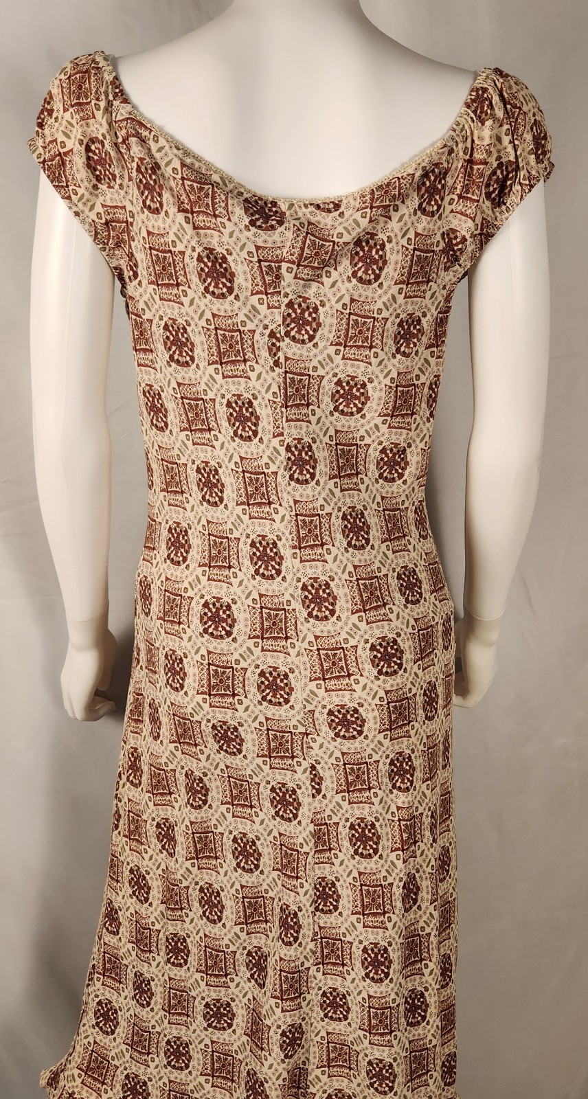 90s Rampage Batik Print Off Shoulder Sheath Hippie/Indie/SlowFashion 13