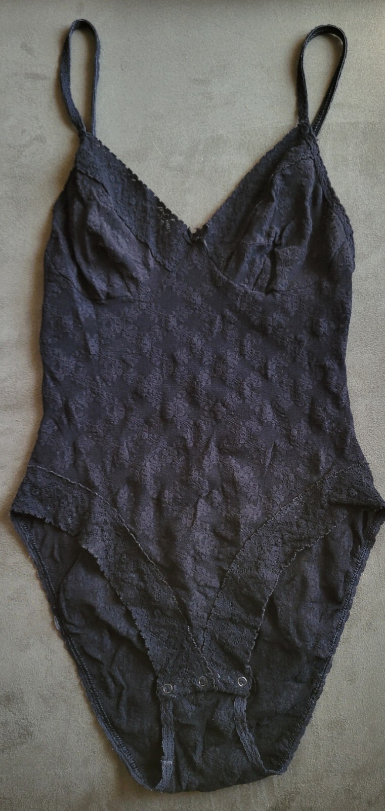 Vintage Black Lacy Teddy – Size Small