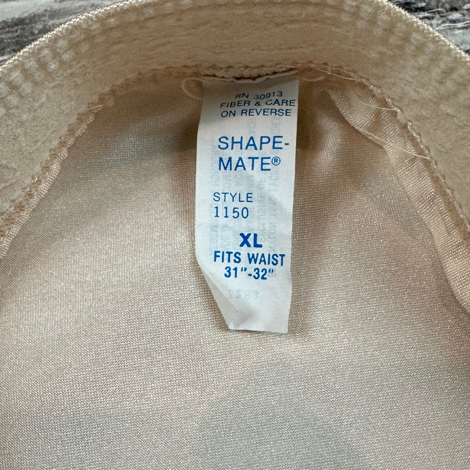 Vintage Shape-Mate Wiggle Skirt Half Slip Built-in Panty XL 31&Prime;-32&Prime; Beige Sissy