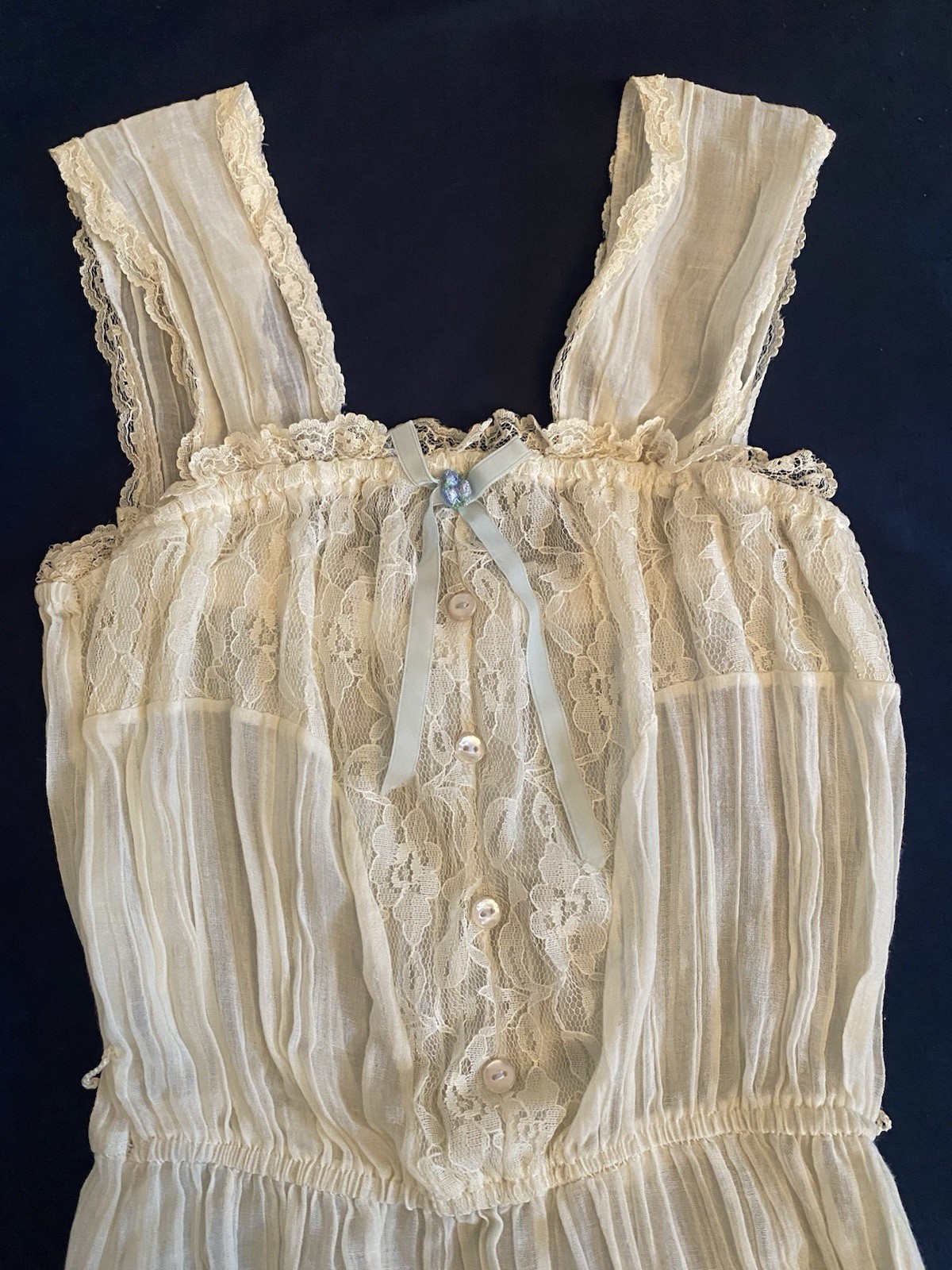 Vintage 1970s Semi Sheer Chiffon Prairie Boho Hippie Sundress California NWOT