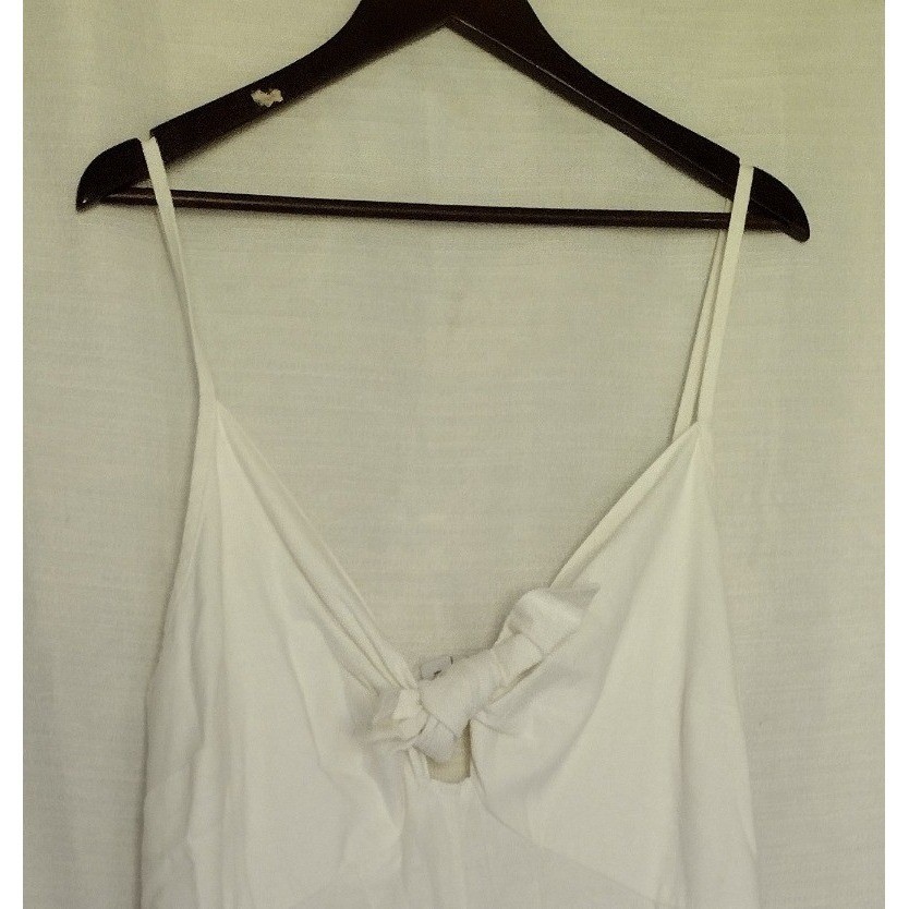 Old Navy Knotted Cami Cropped Jumpsuit–Women XXL-White Linen Blend-Beachy Style