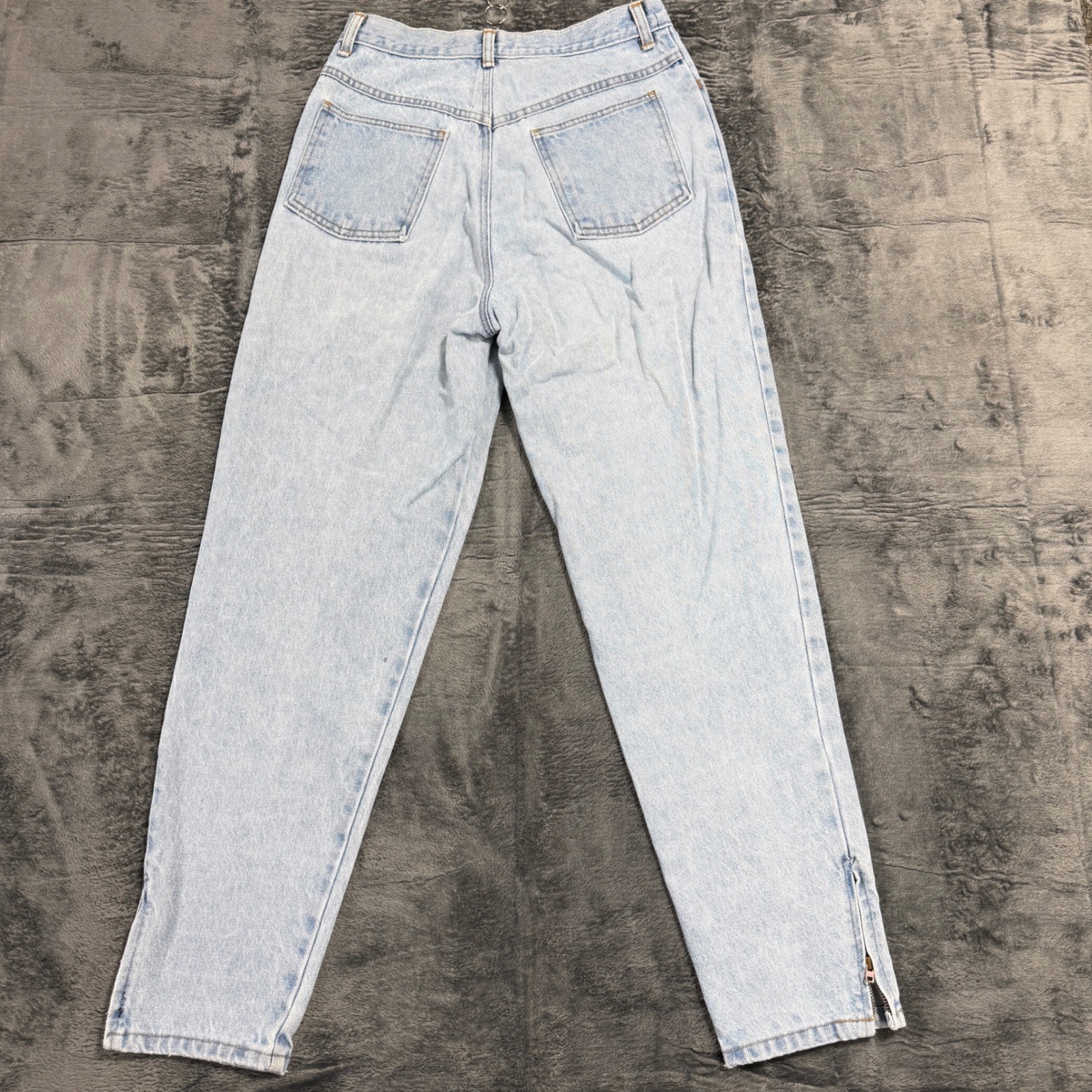 Mixed Blues Vintage High Waisted Light Wash Ankle Zip Jeans Made in USA Size 13