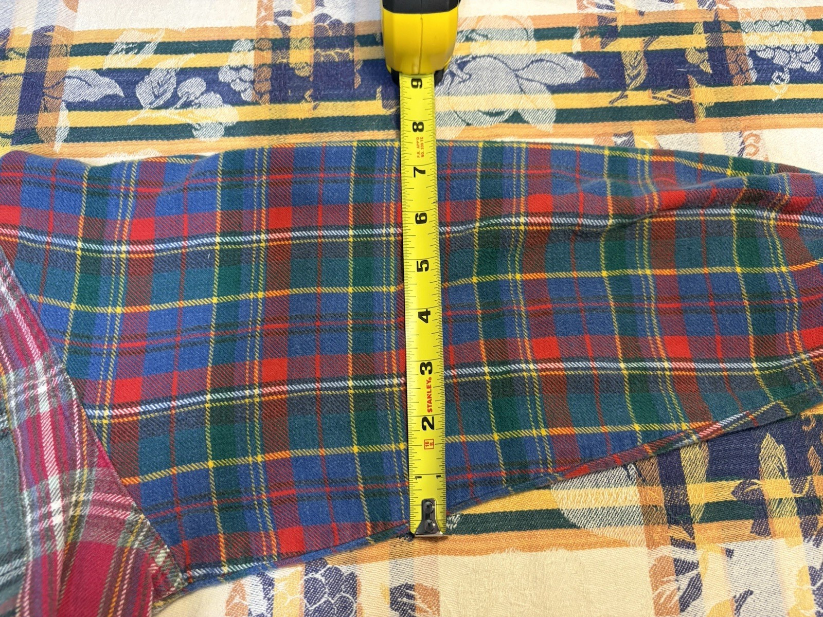 Vintage 90s Baxter & Wells Plaid Flannel Button-Up Shirt Long Cotton Women&rsquo;s S