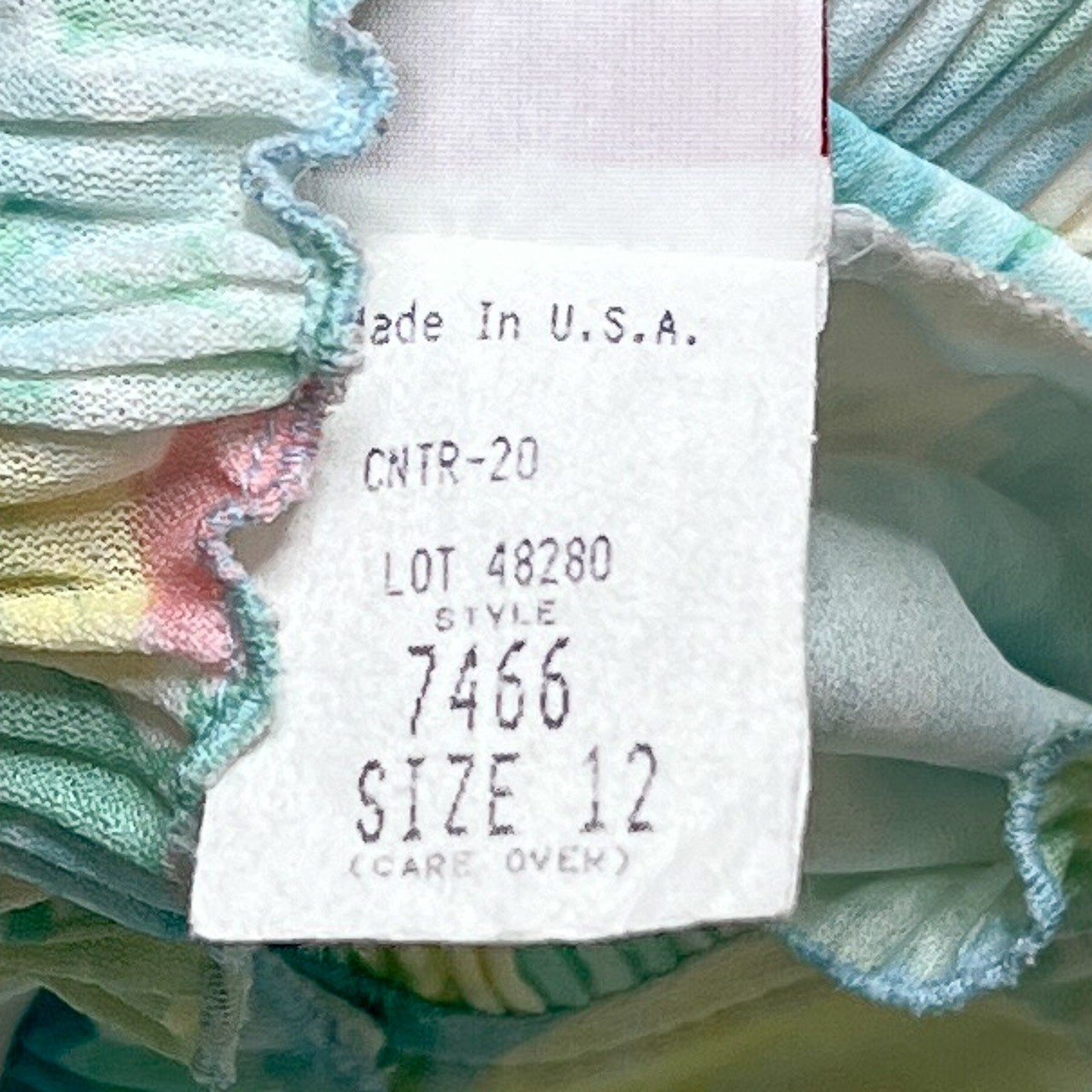 Vintage 70s Graff California Wear Floral Polyester Blouse Multicolor Pastel Boho