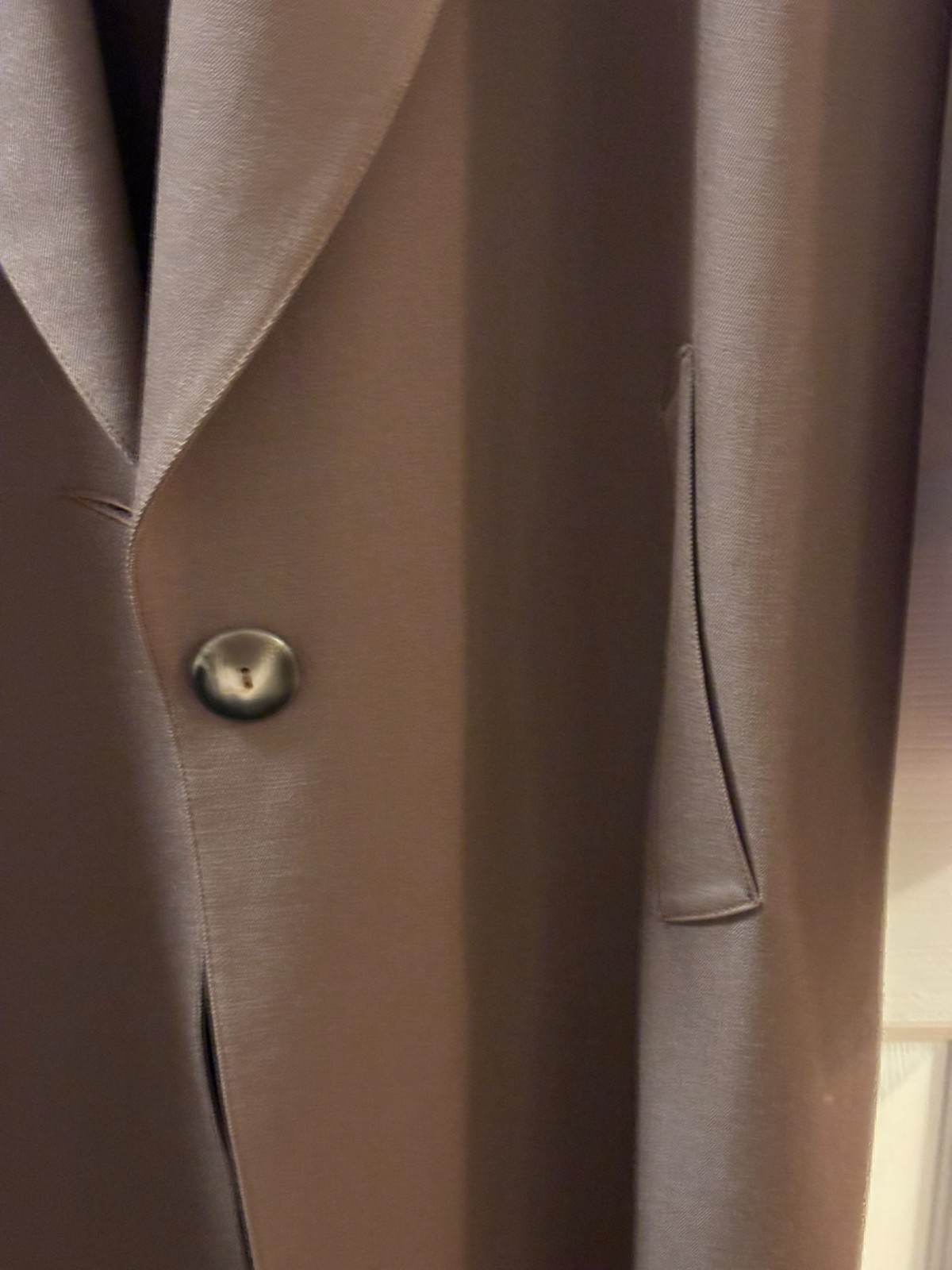 Vintage Linda Richards Wool Medium Brown Duster Trench USA Size 8