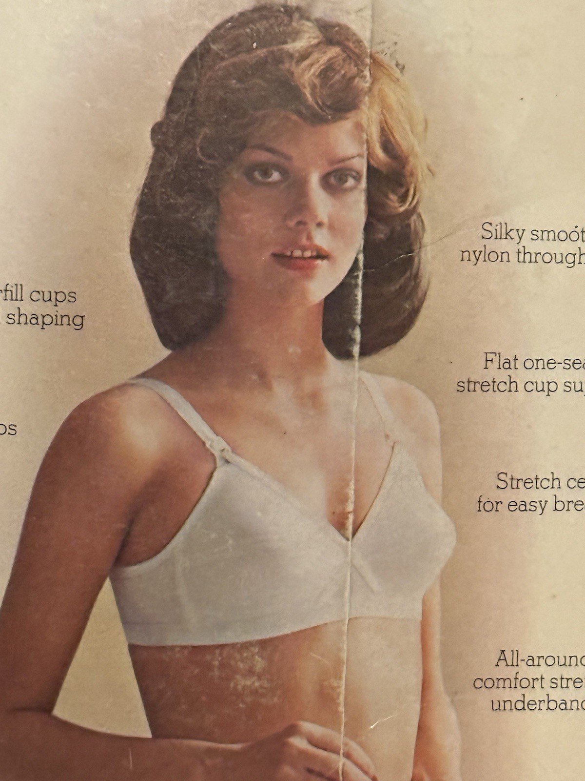 Vanity Fair Exquisite Form Stretch Nylon Bra 32C White USA Bullet – NEW VINTAGE