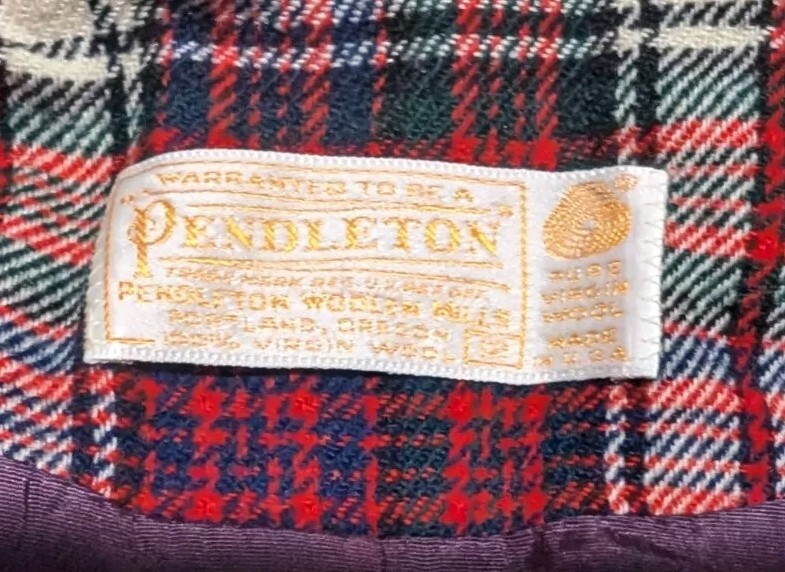 Vintage Pendleton Blazer Suit Jacket Plaid Virgin Wool Women&rsquo;s Sz 12
