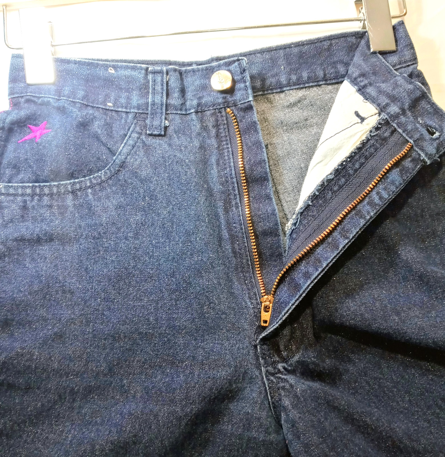 Rare Authentic Vintage 80&rsquo;s Sparkle Sara Jeans 25.5&Prime; Waist Hong Kong READ