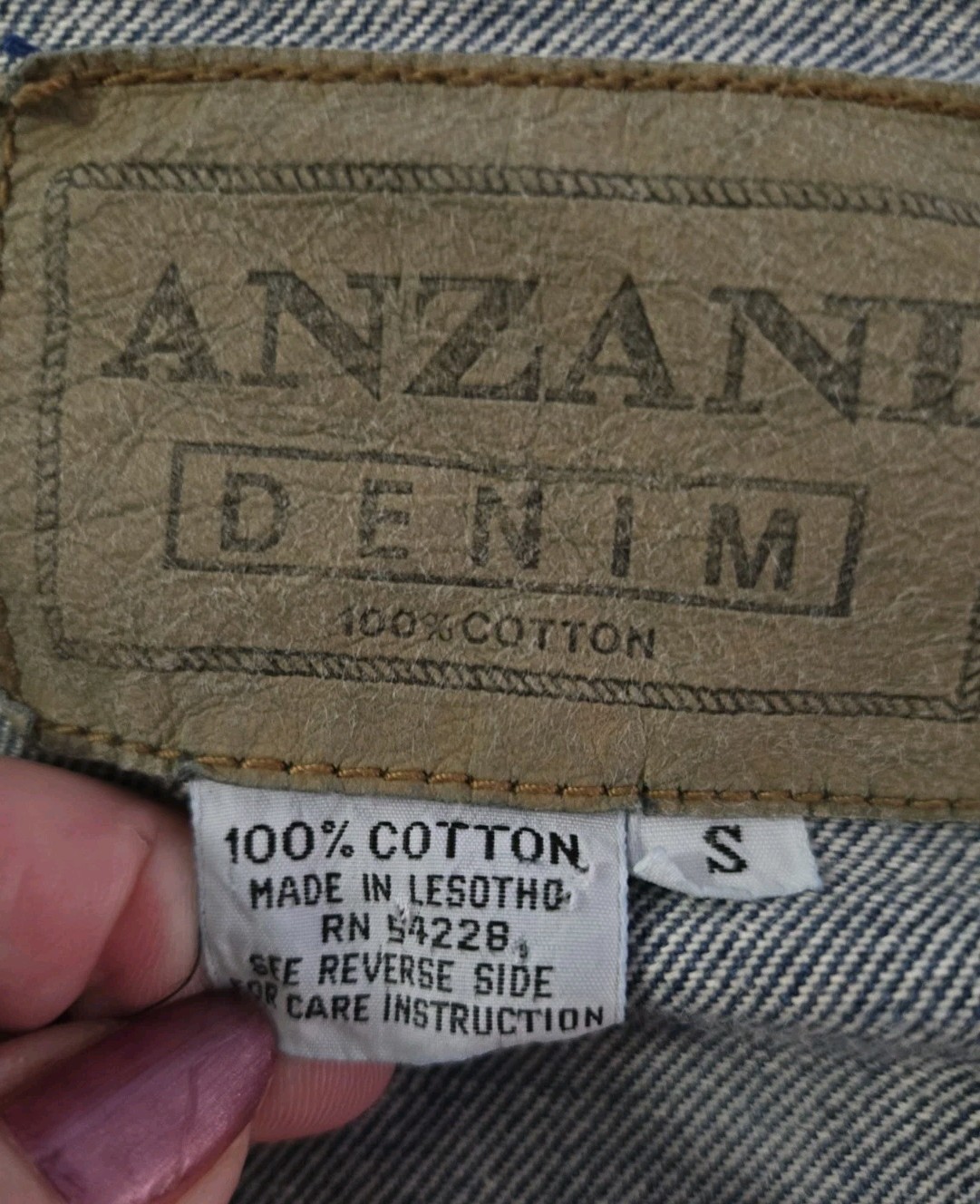 Vtg Denim Trucker Jacket Hand Painted PARTY ANIMAL Rat Studded ANZANI Sz S RARE!