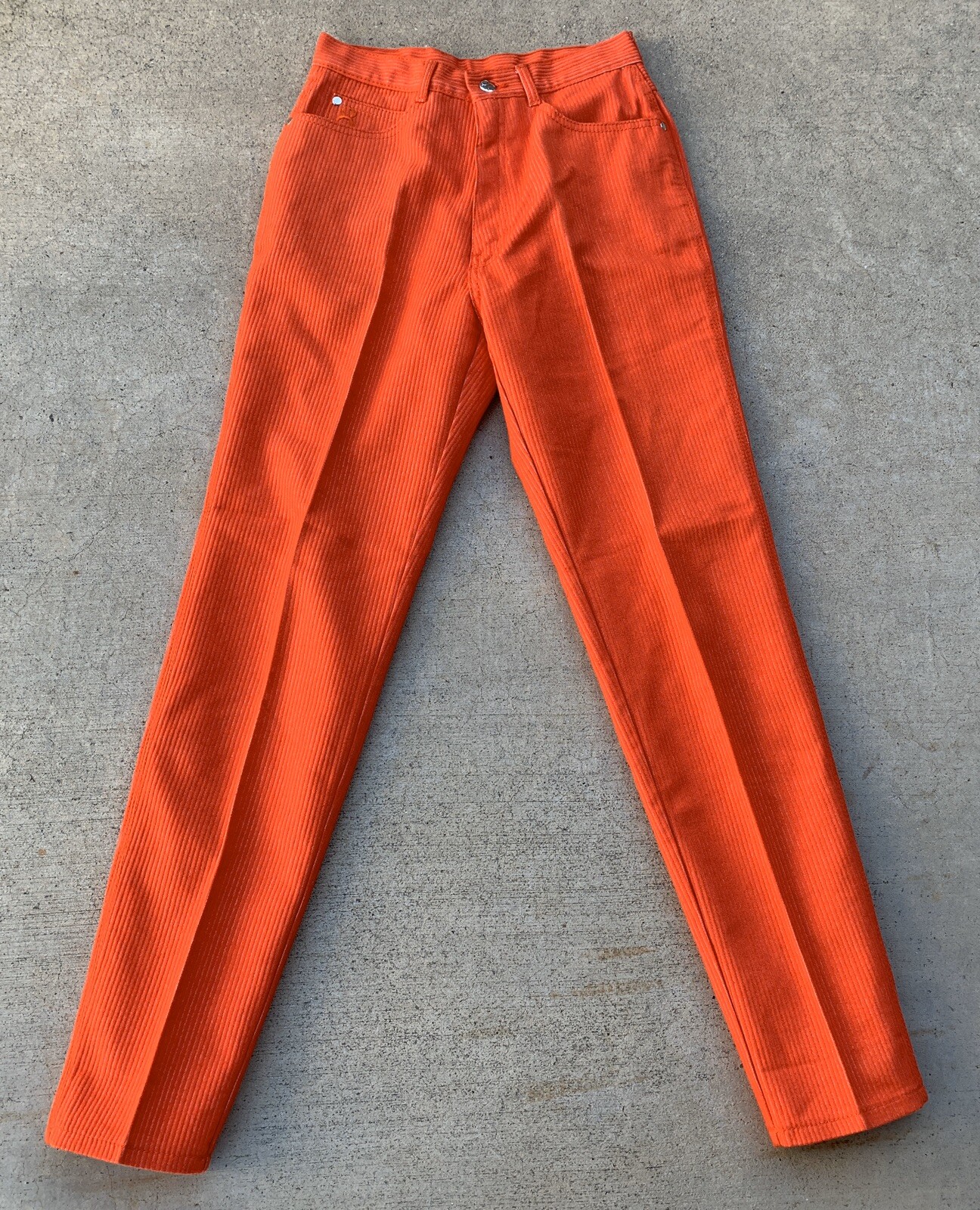 Vintage ROGLINS Stretch Jeans High Waist Tapered Leg Striped 11 26.5 In Waist