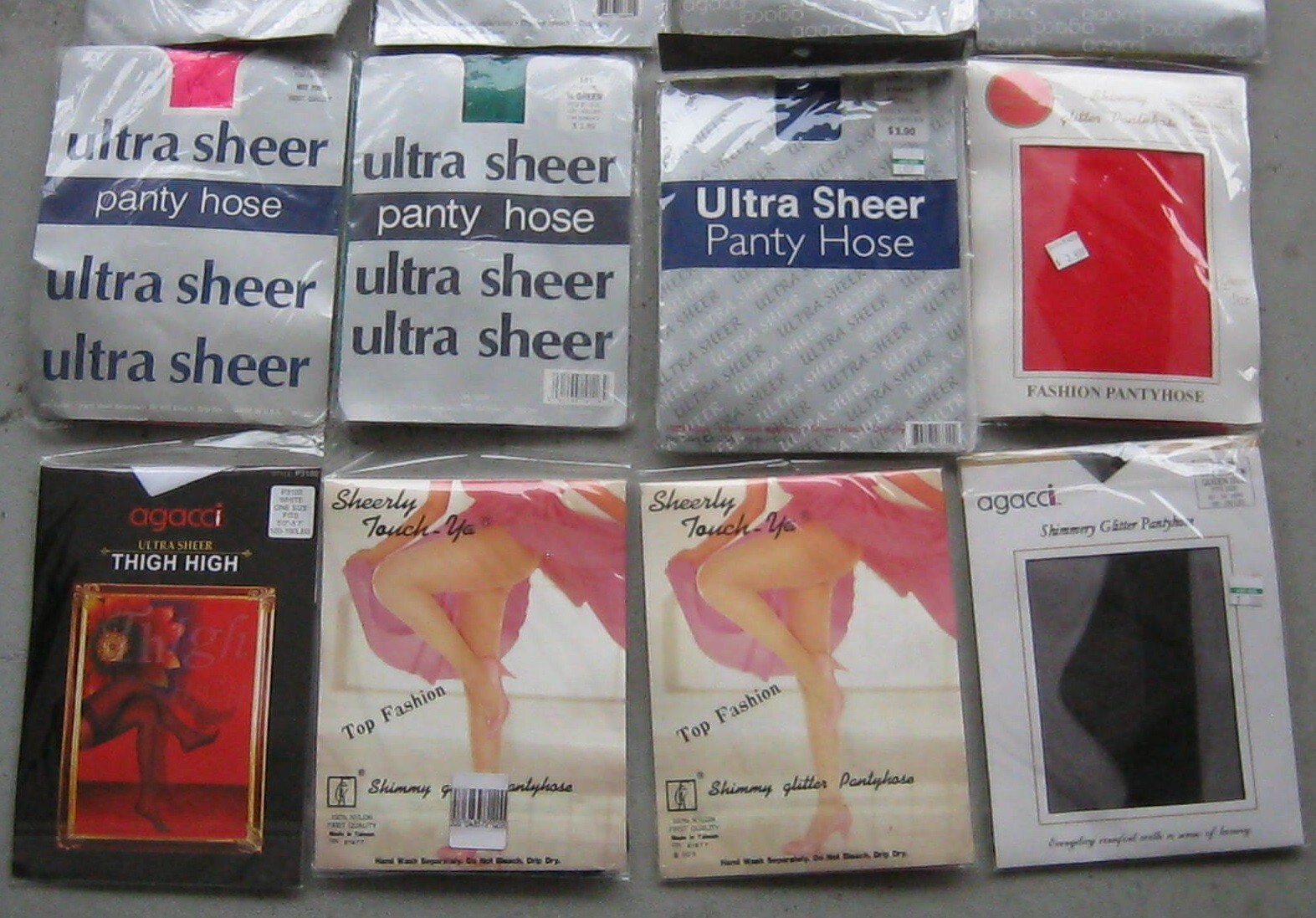 20X AGACCI YELETE SHEERLY TOUCH-UP ULTRA PANTYHOSE THIGH HIGH VARIOUS SIZE COLOR