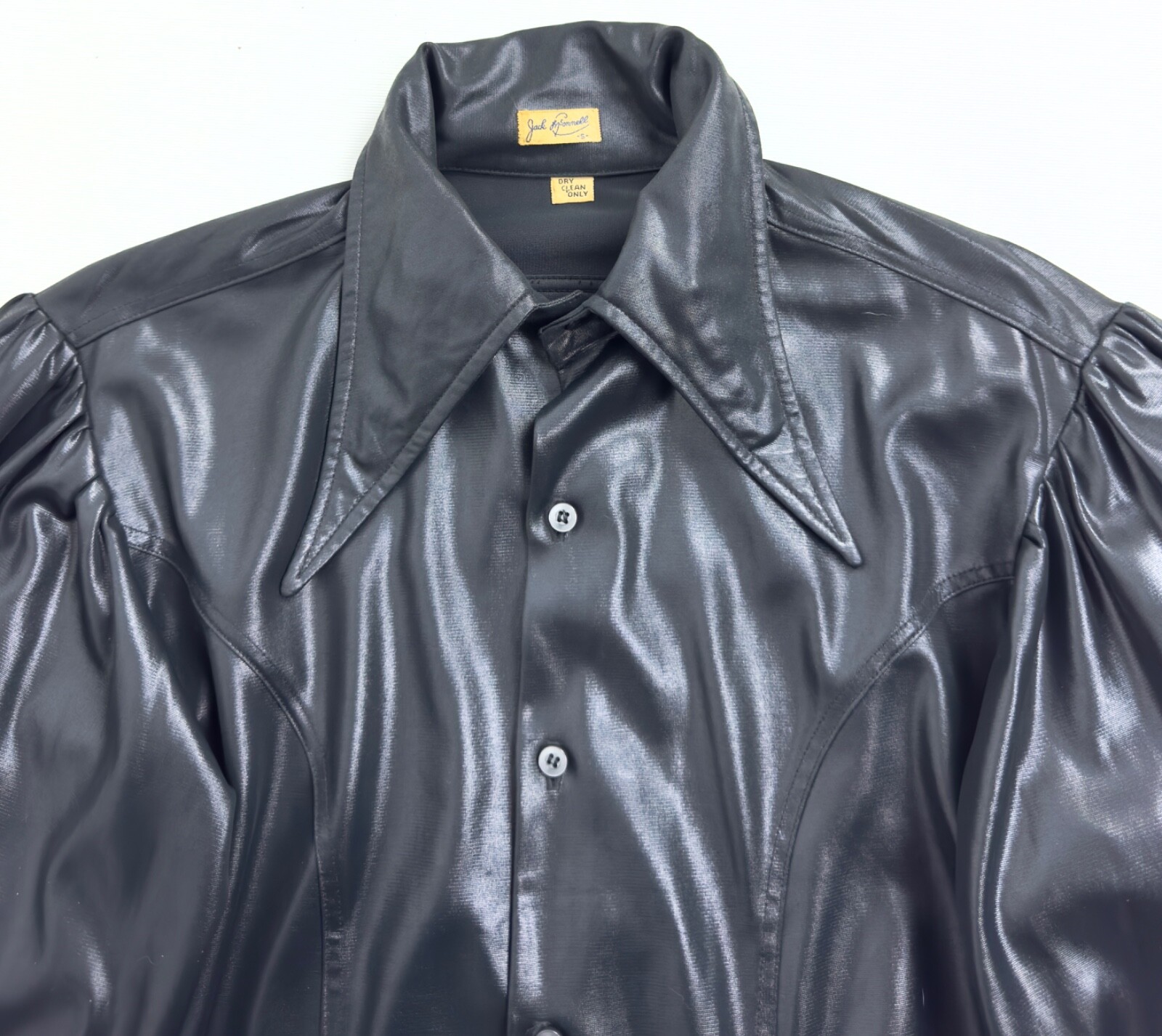 Archival 🔥 Jack McConnell Vintage 60s 70s Puff Sleeve Disco Shirt