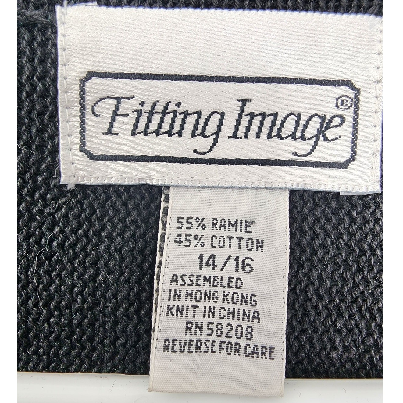 NEW Vintage Fitting Image Sweater Womens 14/16 Black Multicolor Sequin Beaded