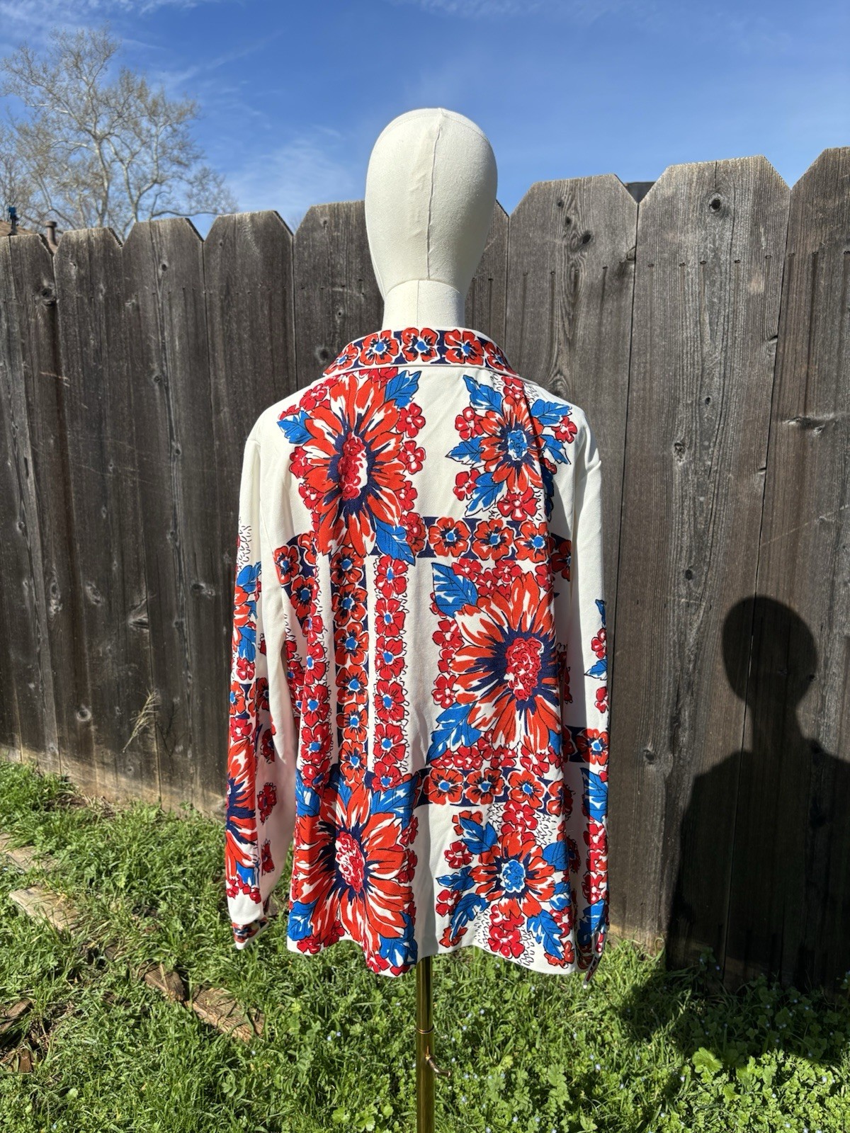 Vtg 70’s Volup Hamilton “8” Novelty Long Sleeved Shirt Red White And Blue