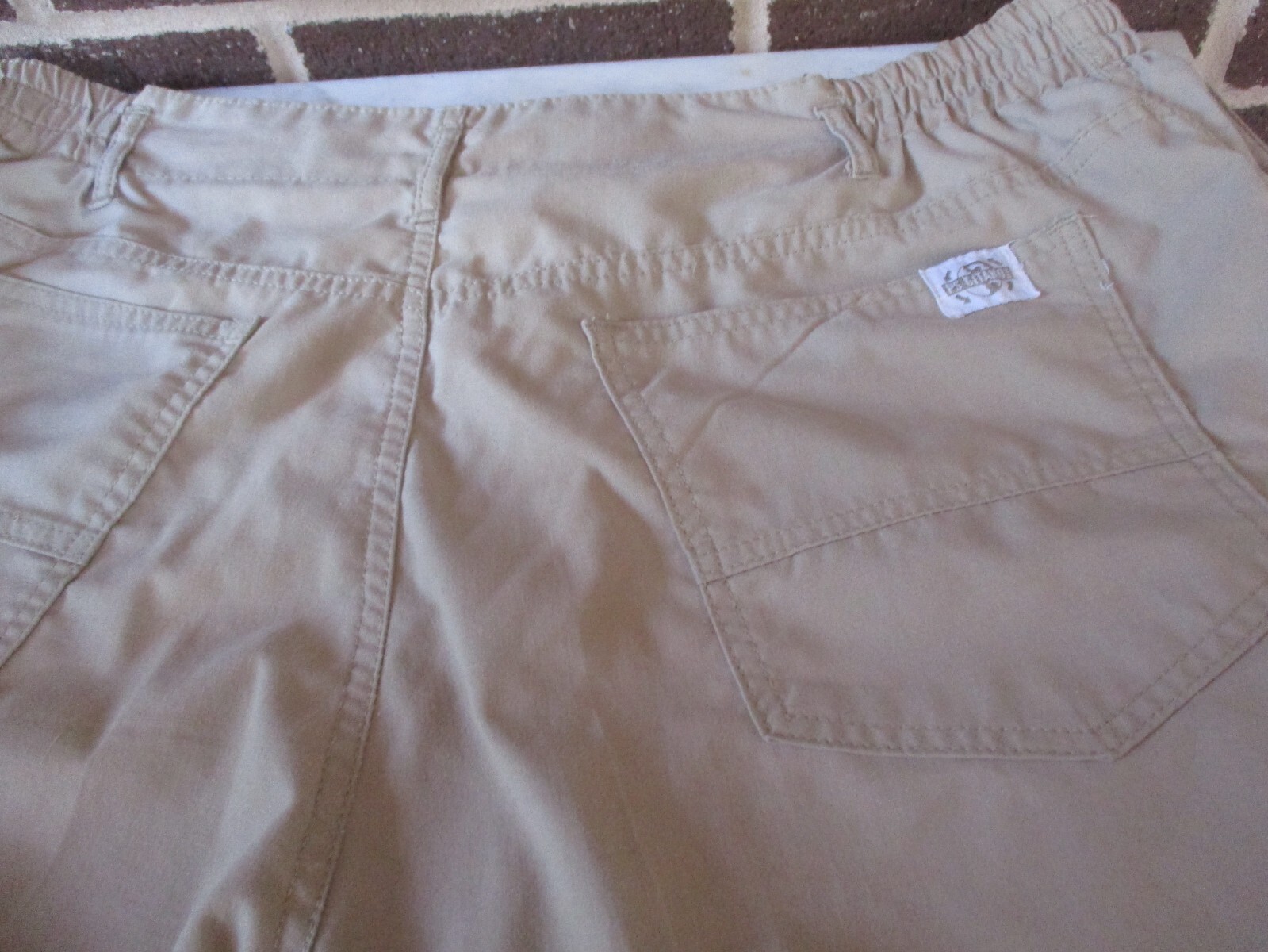 P.S. Gitano Pants Size 36/22W Reg.Beige -Zip/Button/Elastic/ Belt Loops Waist