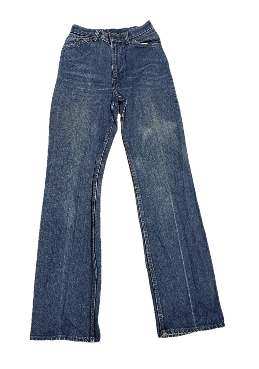 Vintage 70s Levis Jeans Womens Orange Tab 26048 0214 Talon Single Stitch 25×33