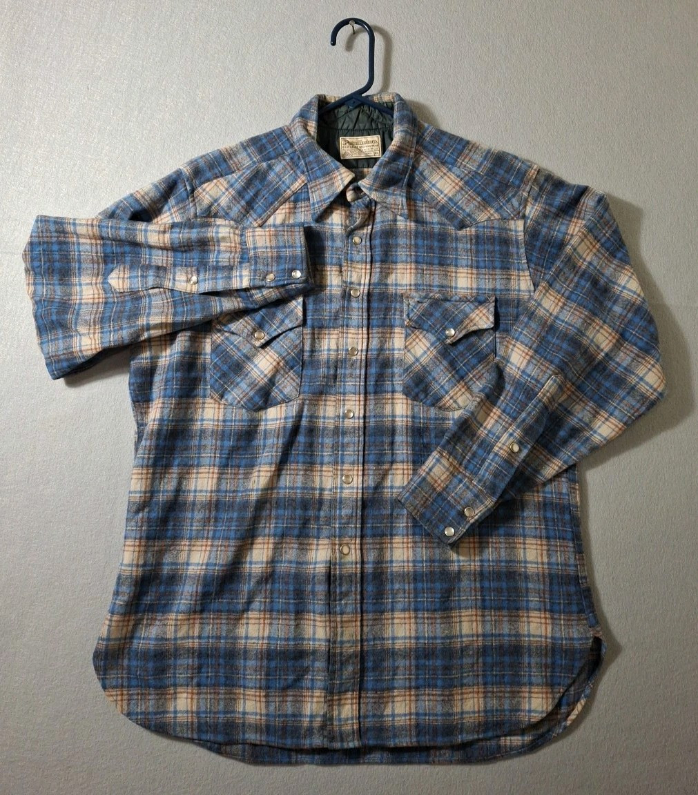 Pendleton High Grade Western Wear Shirt Women&rsquo;s XL Wool Pearl Snap Vintage 70s