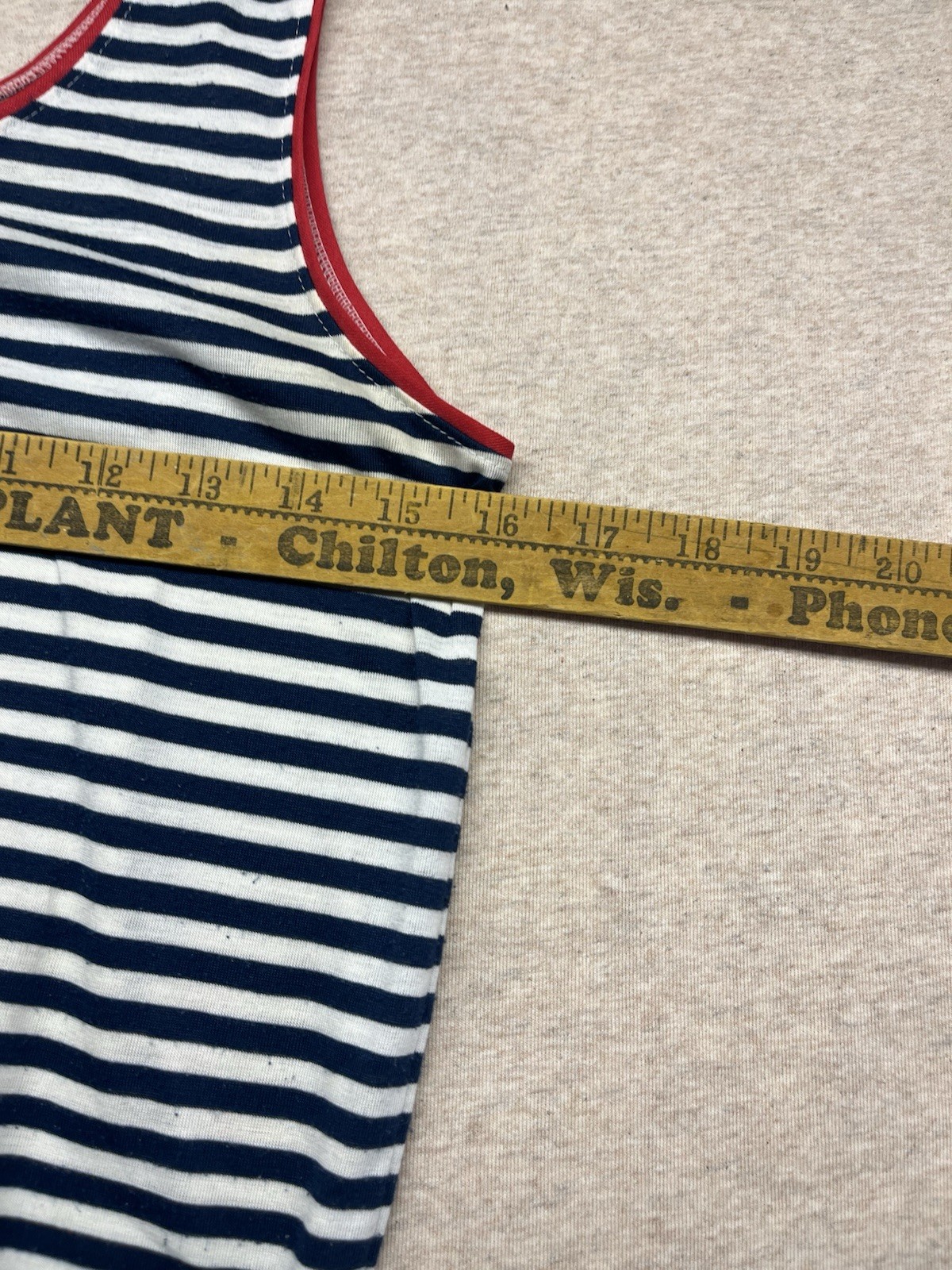 1980s Women’s Red Wht Blu Knit Tank Top