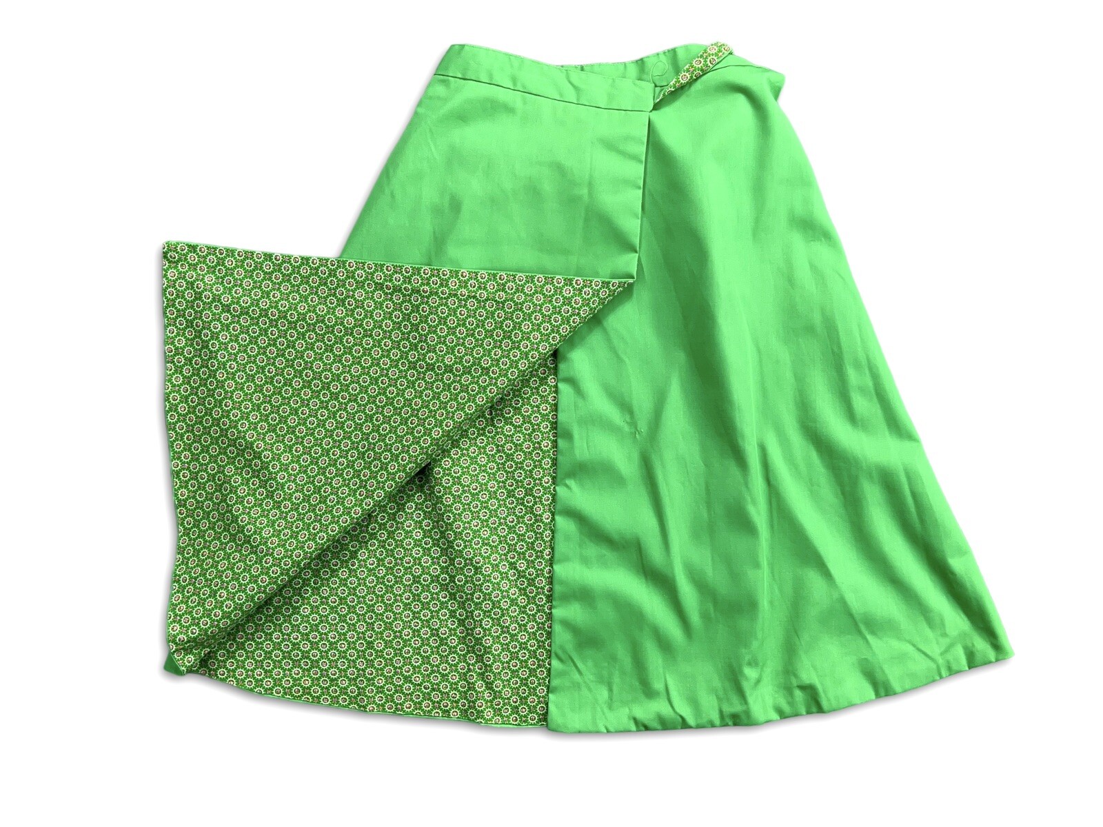 VTG RARE ALFREDO&rsquo;S WIFE BOHO PATCHWORK APPLIQUE FROG WRAP SKIRT KITSCHY