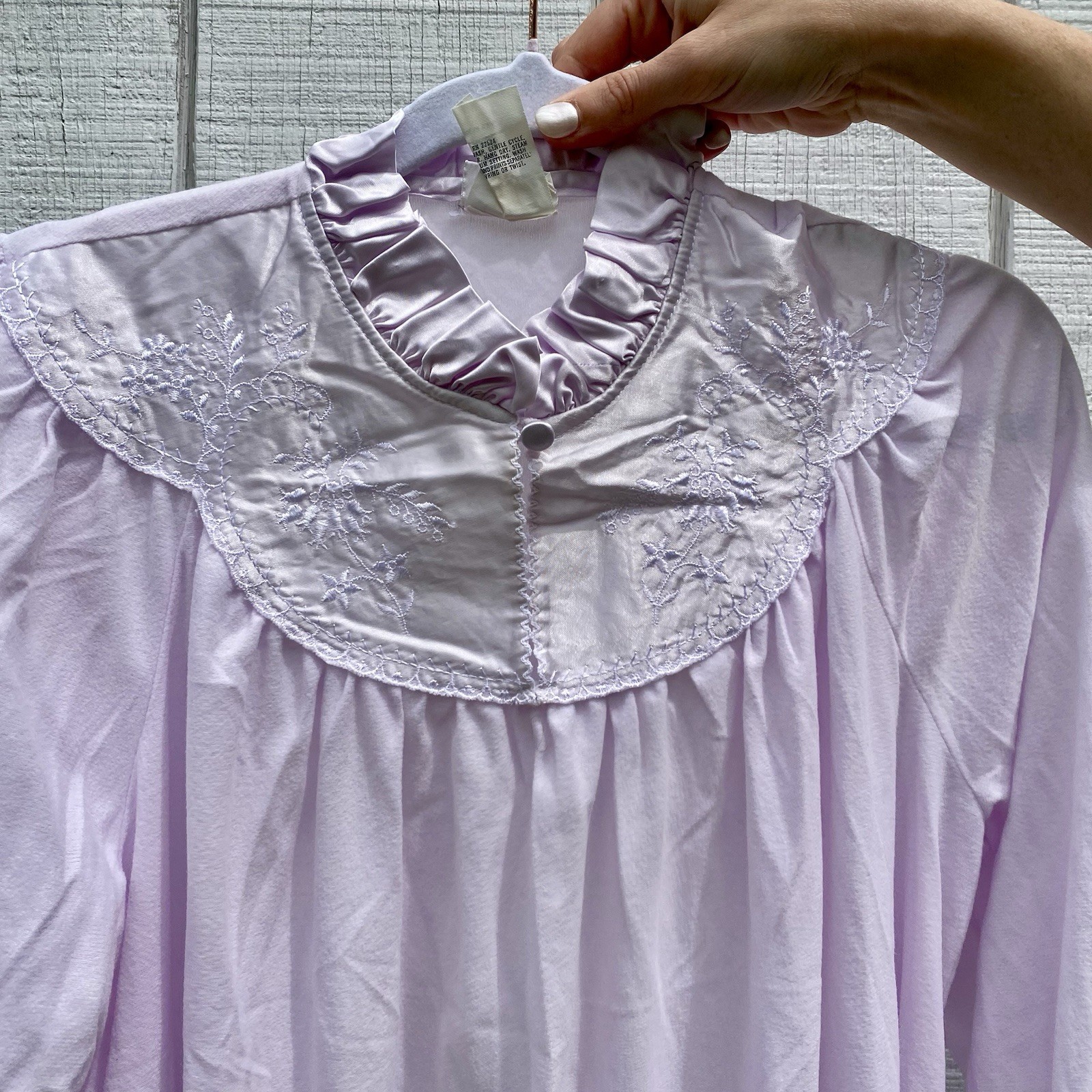 Vintage Donna Richard For Gilligan O&rsquo;Malley Lavendar Long Nightgown Large L