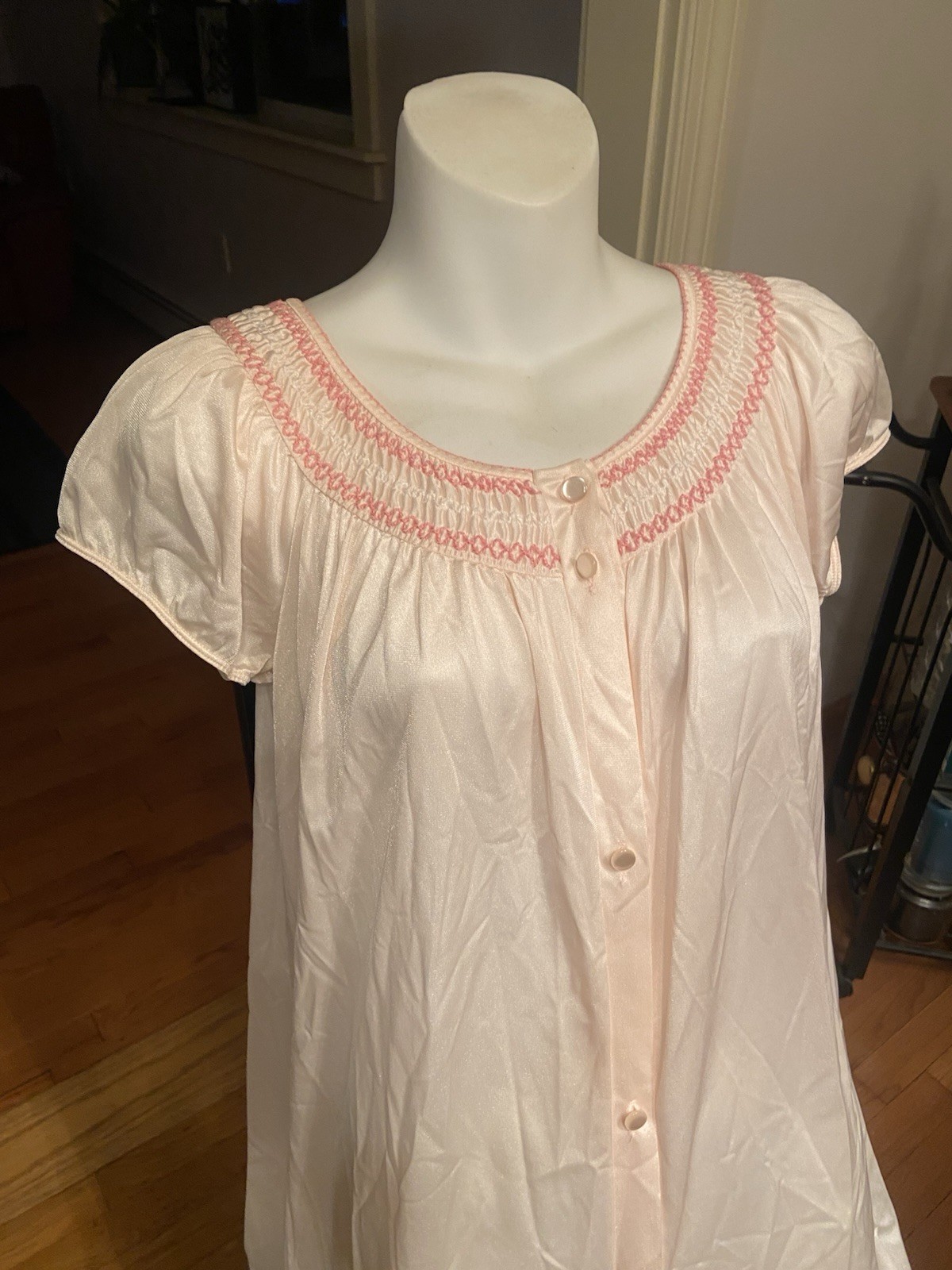 Vintage Vassarette Night Gown Dressing Robe Made In USA Small