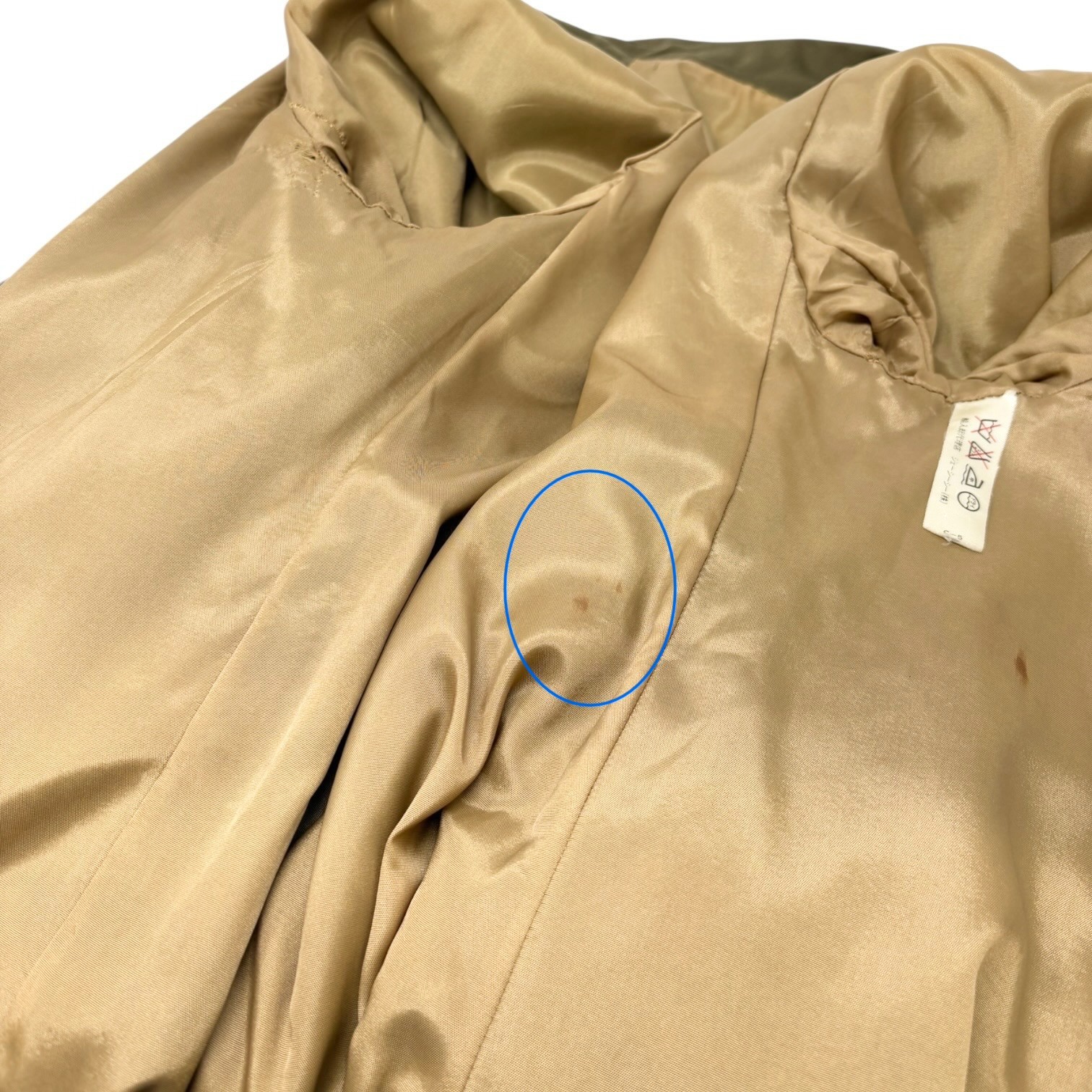CELINE Vintage Macadam Logo Button Trench Coat Long Jacket Khaki Gold Cotton