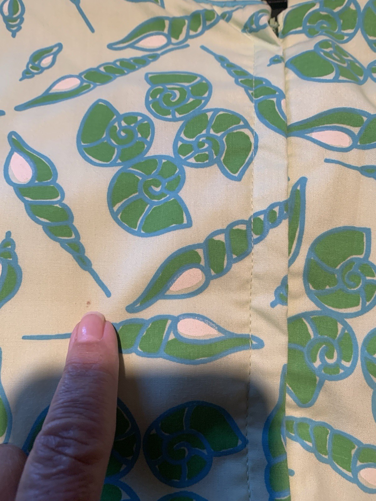 Vested Gentress Mod Tropical Shells Shift Day Dress Vintage Size 18