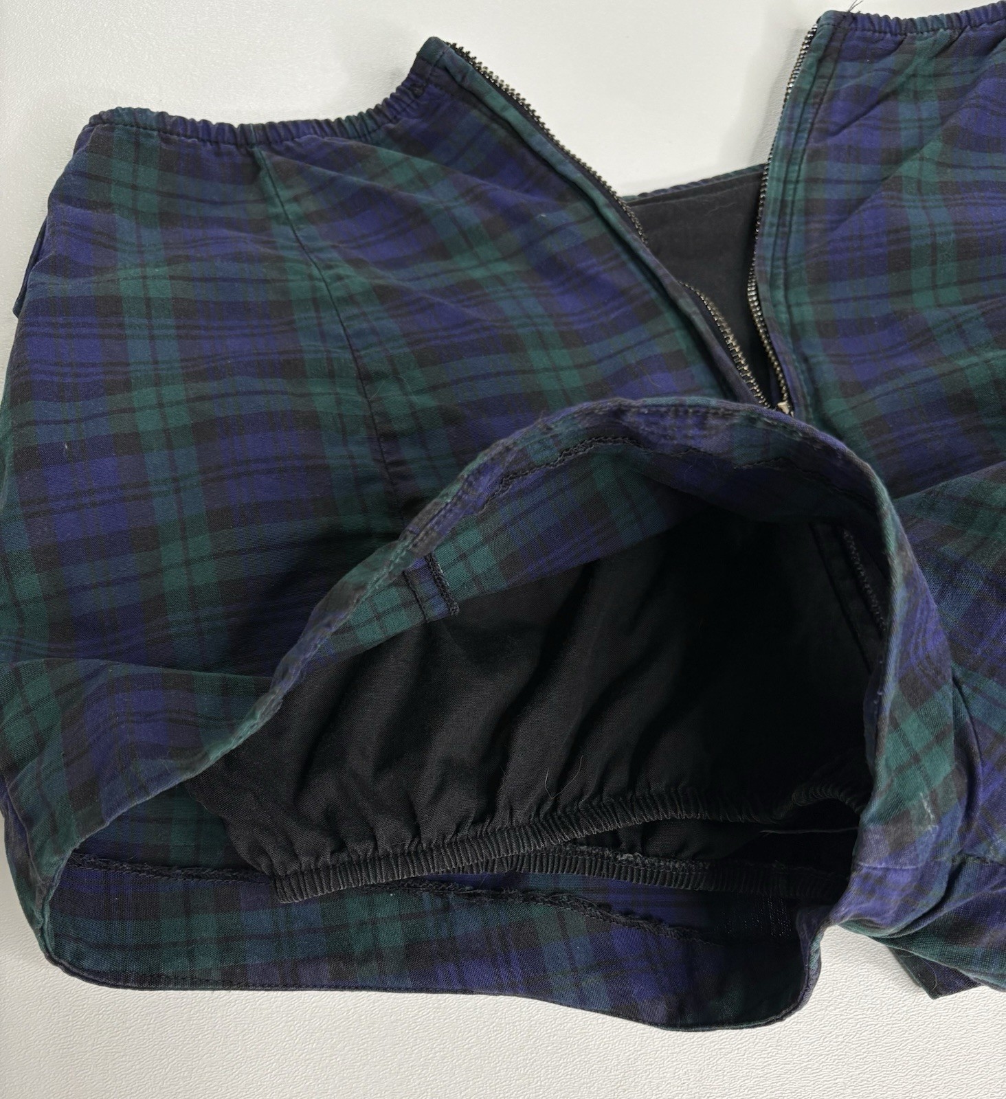 Vintage 1960s Bikini Plaid 2 Piece Swimsuit Sz Small Boy Shorts ILGWU Union Made
